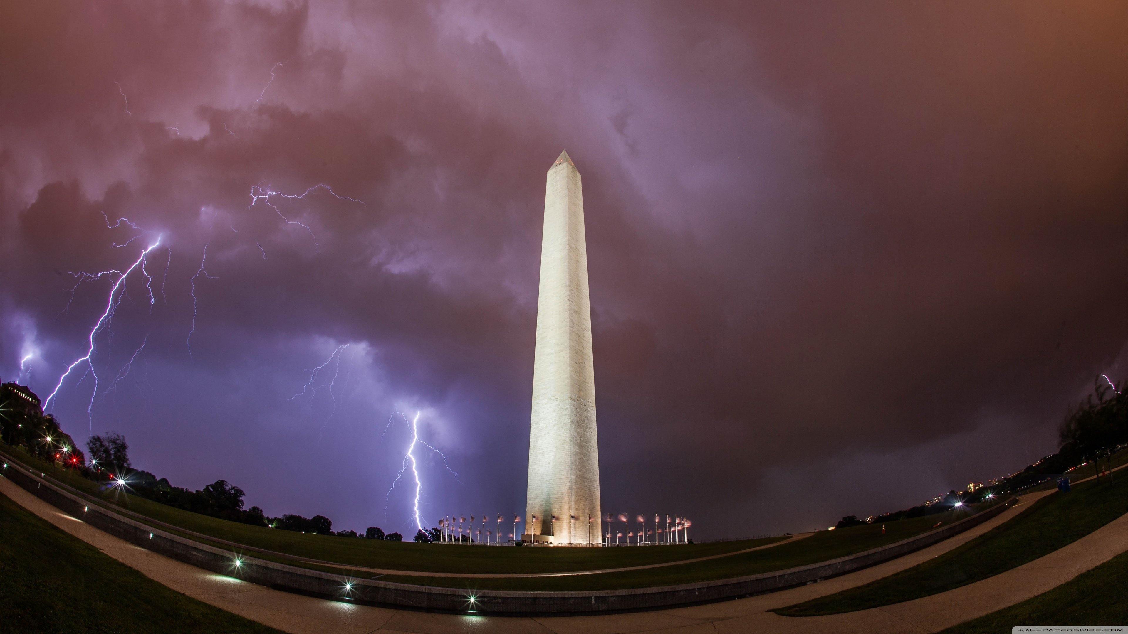 3840x2160 Washington Monument, Thunderstorm ❤ 4K HD Desktop Wallpaper for 4K, Desktop