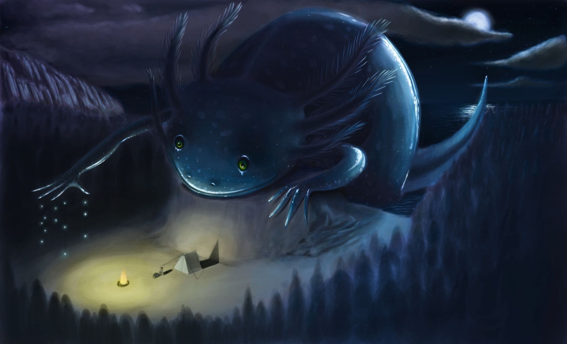 1920x1170 Axolotl Wallpaper. Axolotl, Animals, Creatures, Desktop