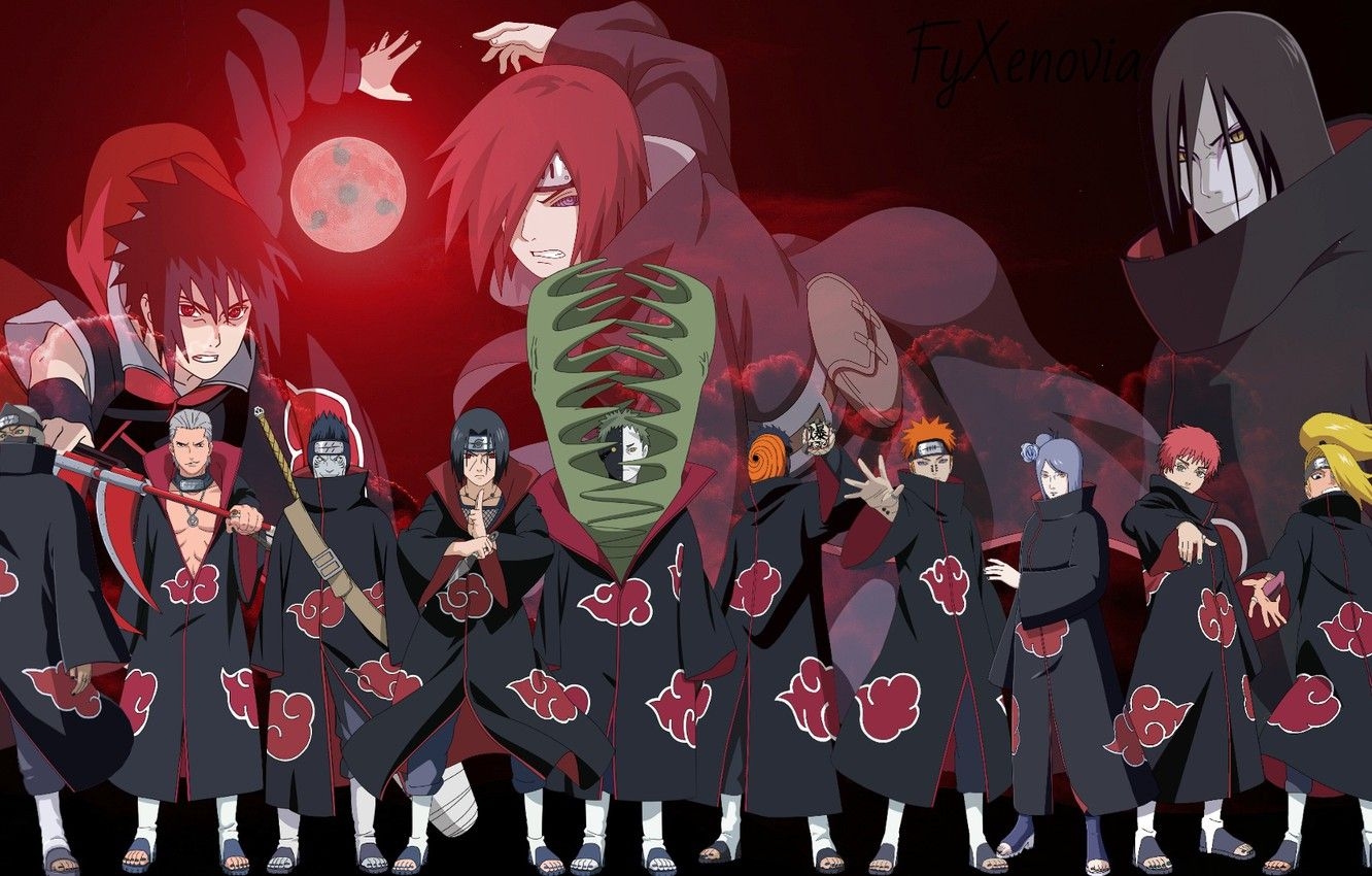 1340x850 Wallpaper the bandits, Shippuuden, Naruto, Akatsuki image, Desktop