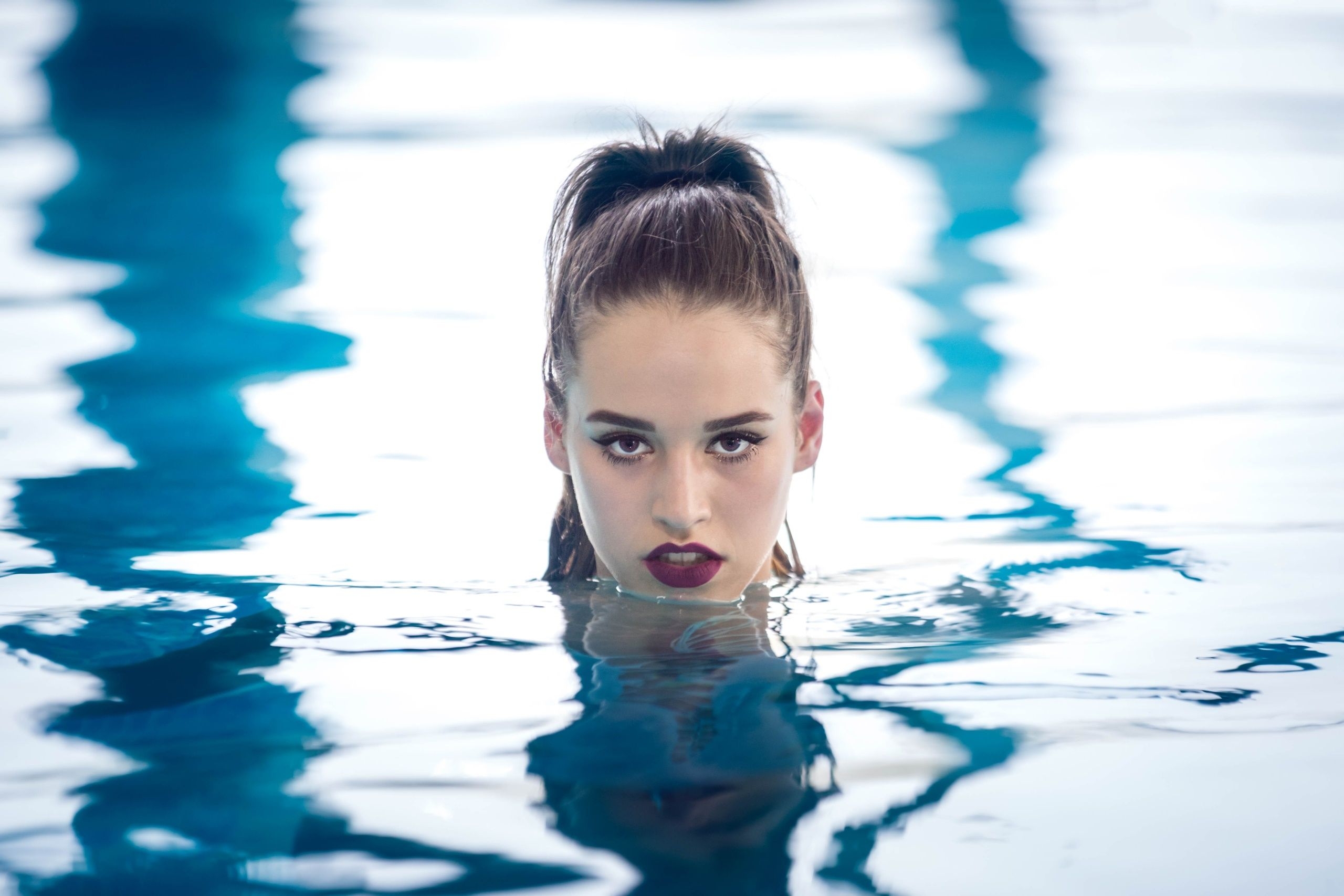 2560x1710 #swimming pool, #face, #water, #women, wallpaper. People, Desktop