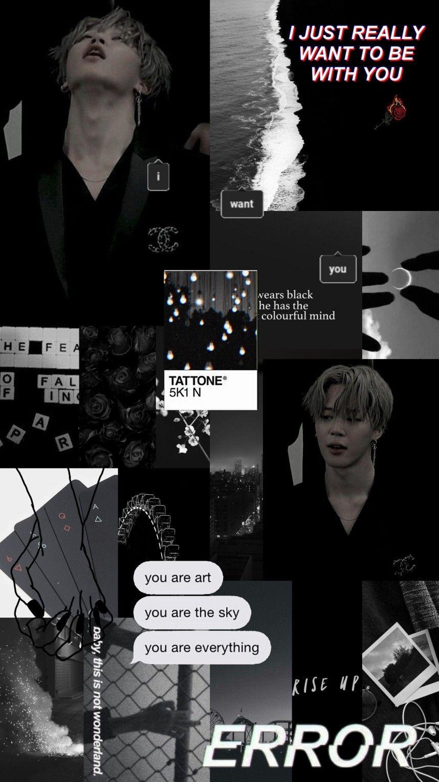 860x1530 Jimin Aesthetic Wallpaper Bts. Bts wallpaper, Black, Phone