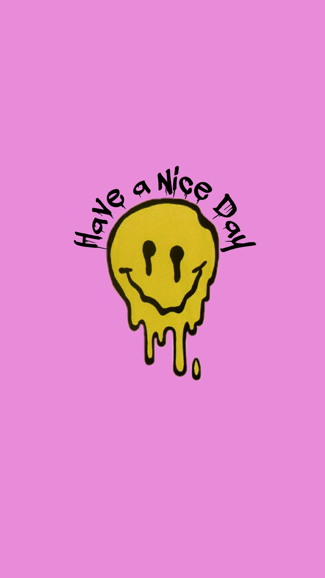 1090x1920 Download Preppy Smiley Face Nice Day Wallpaper, Phone