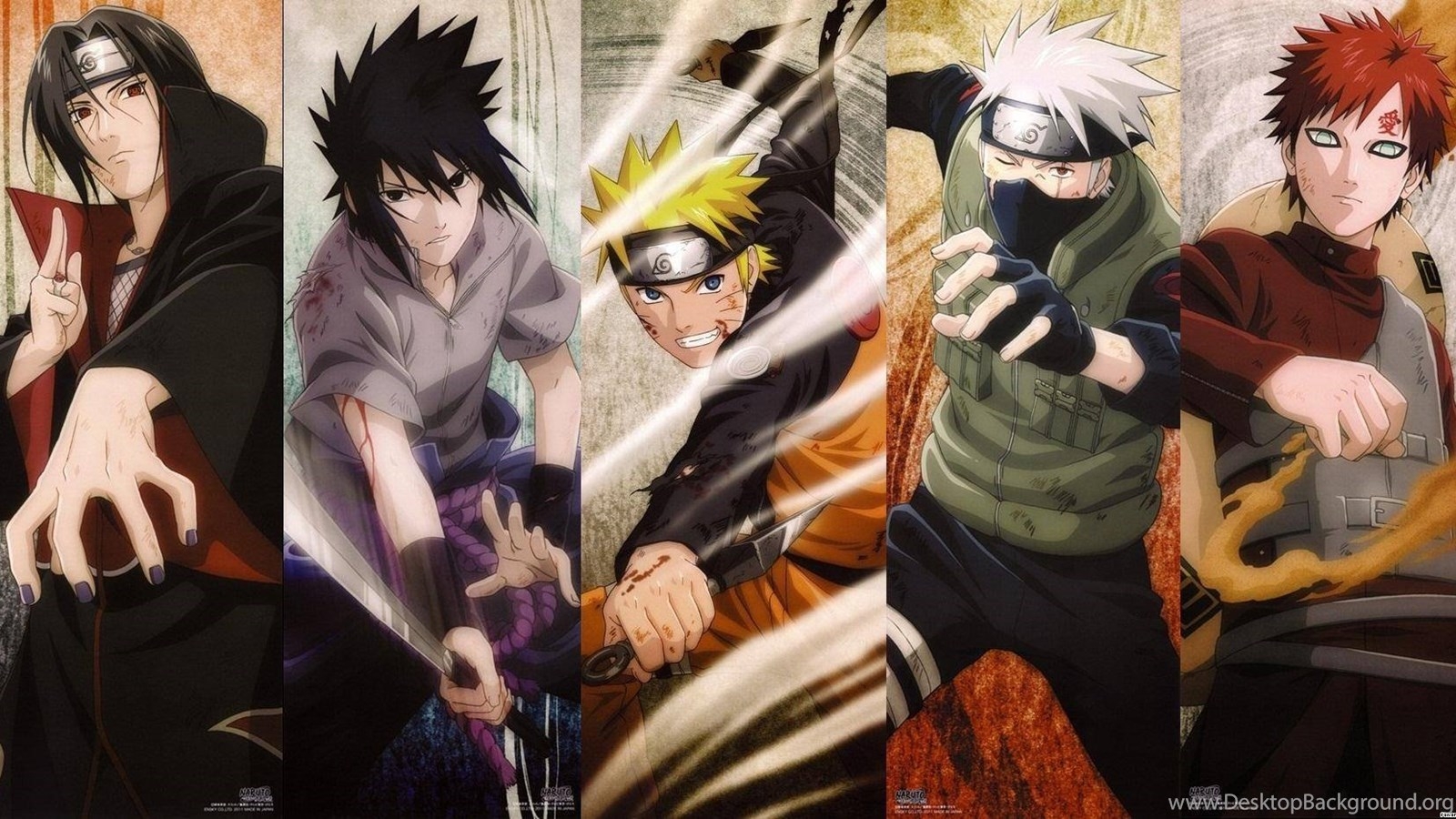 1600x900 Itachi, Sasuke, Naruto, Kakashi And Gaara Naruto Wallpaper. Desktop Background, Desktop