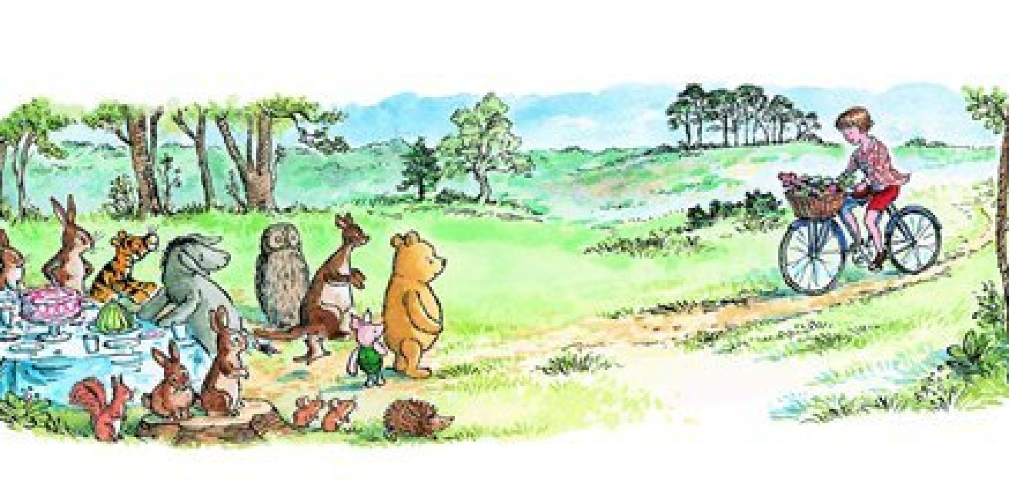 2000x1000 Winnie the Pooh Pop Culture Mashups, Dual Screen