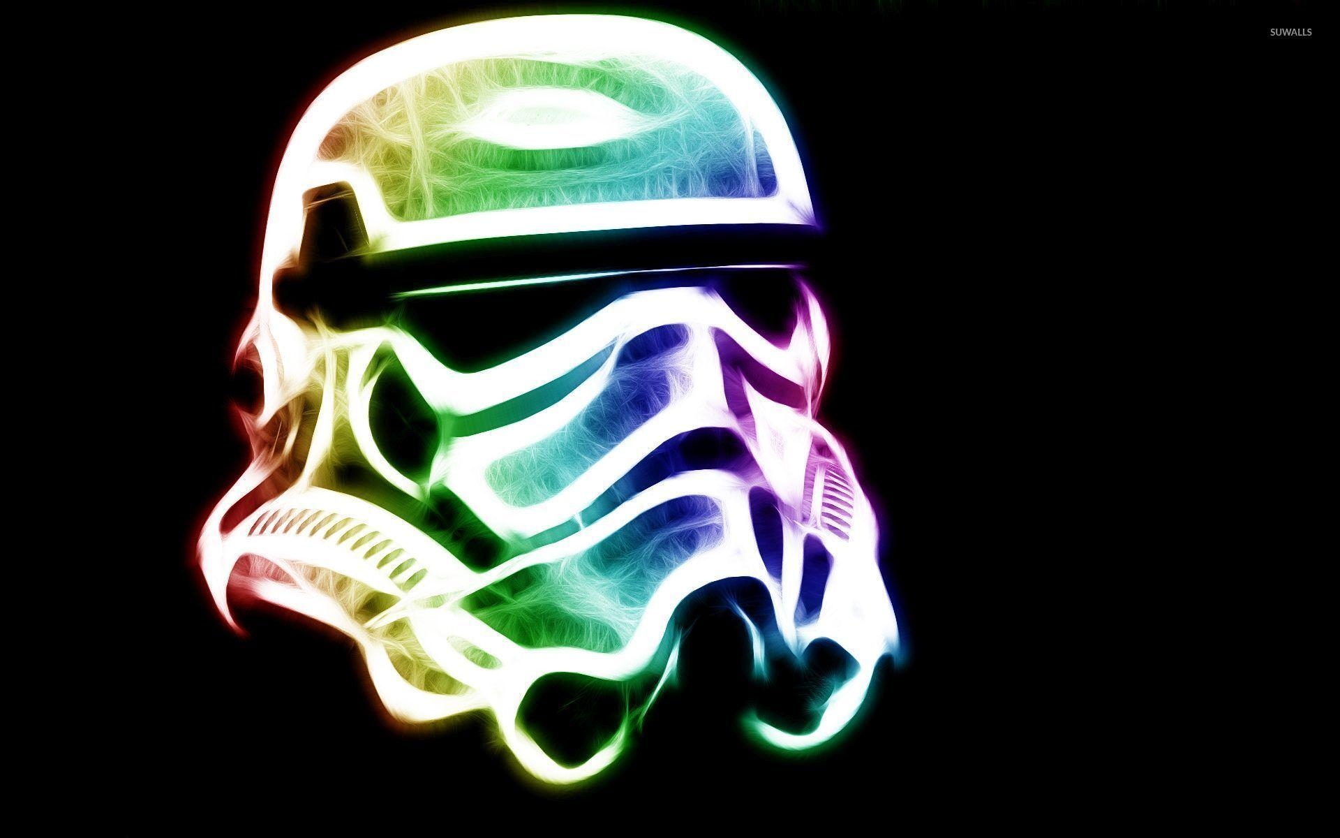 1920x1200 Neon Stormtrooper helmet Wars wallpaper, Desktop