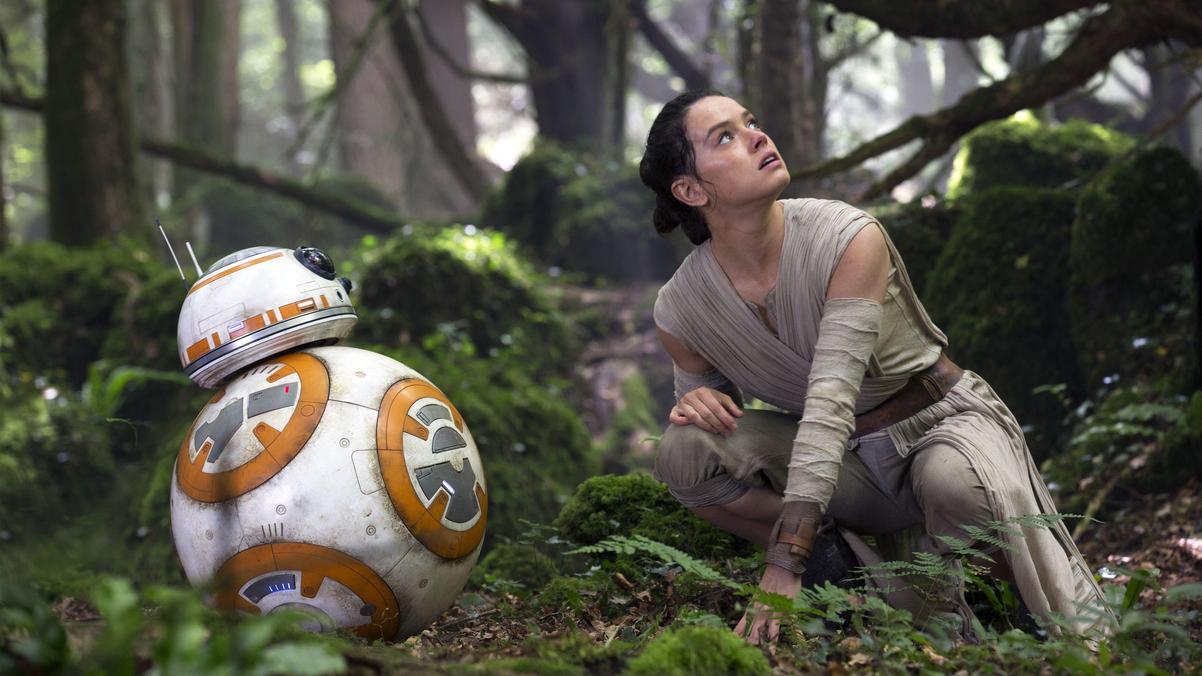 3840x2160 Star Wars The Force Awakens R2 D2 Rey Wallpaper, Desktop