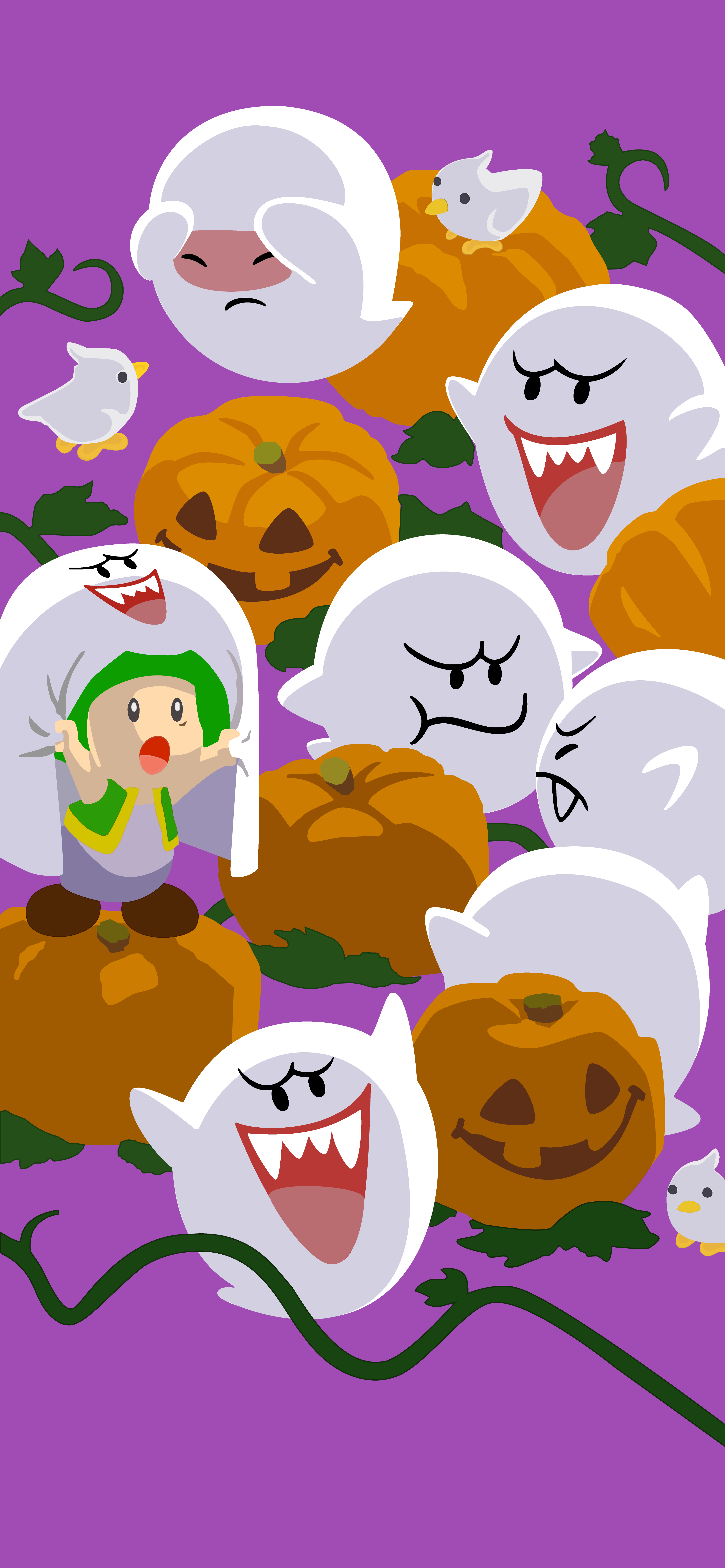 3730x8070 Halloween Wallpaper from Nintendo Japan, Phone