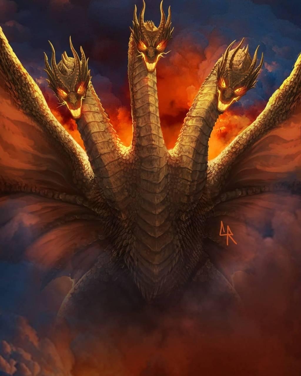 1030x1280 King Ghidorah Wallpaper, Phone