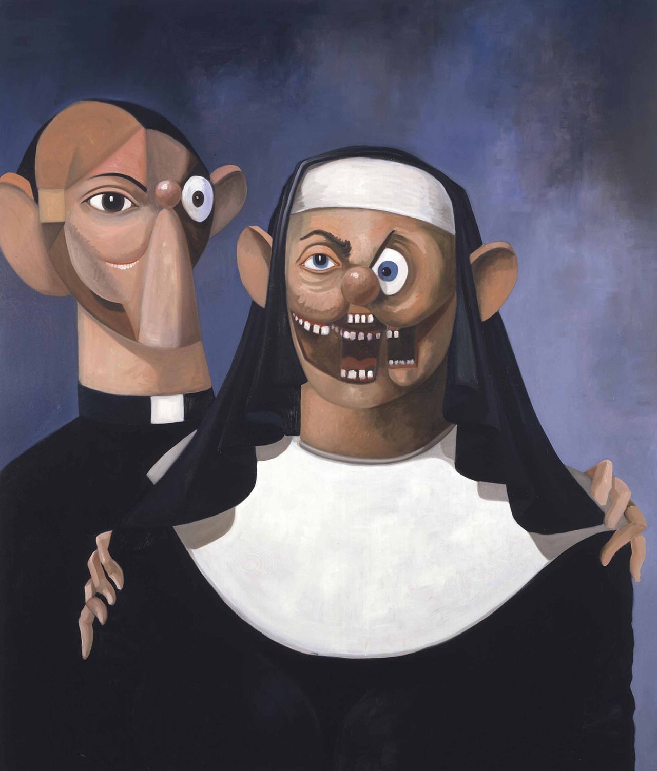 1280x1510 George Condo Nun and Priest 2007. George condo, Modern art, Art, Phone