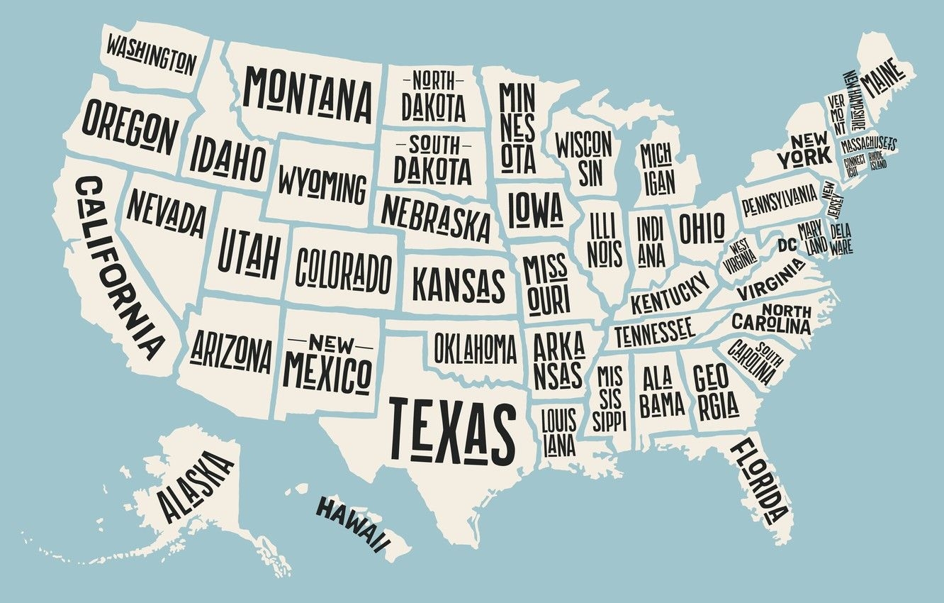 1340x850 Us Map Wallpaper, Desktop