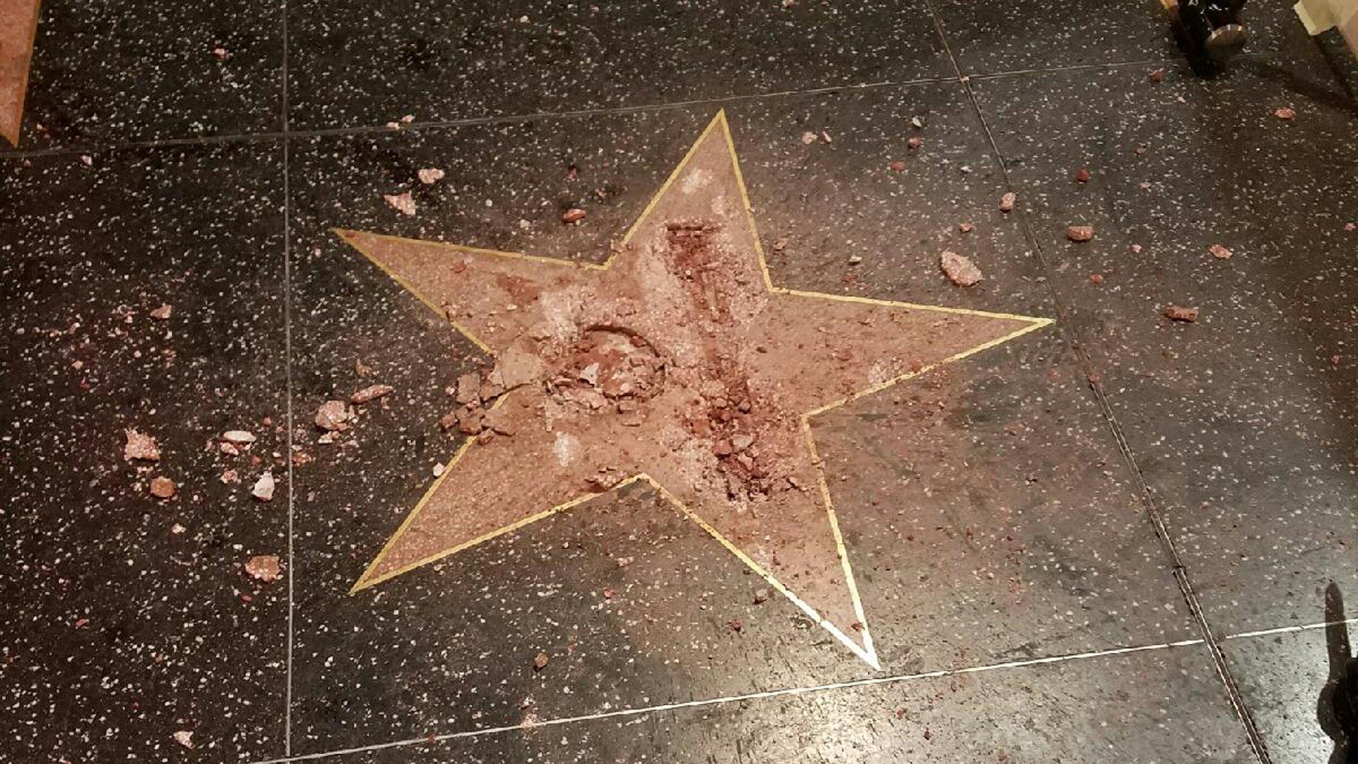 1920x1080 Donald Trump's Star Vandalized Again on Hollywood Walk of Fame, Desktop