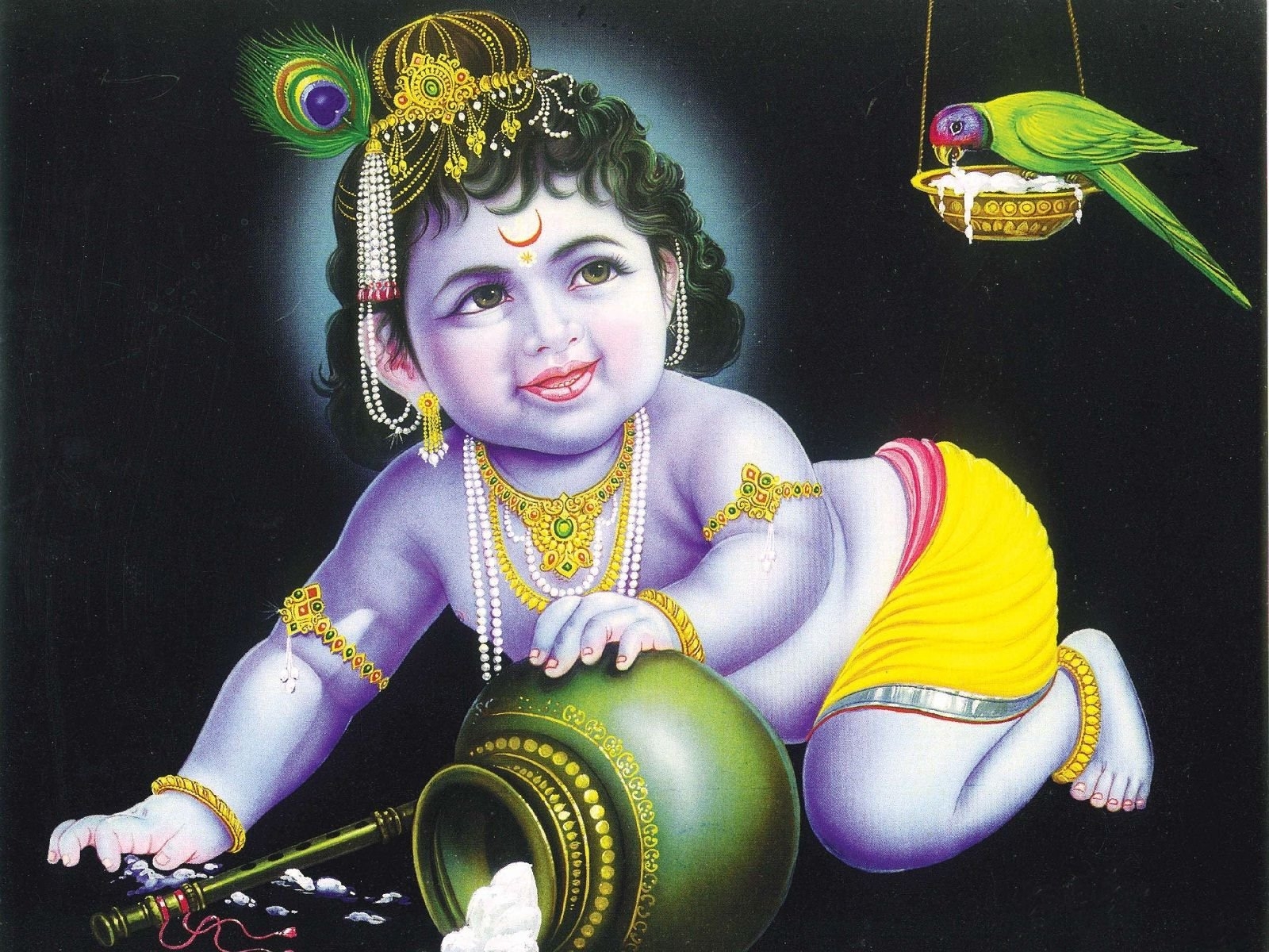 1600x1200 Cute Krishna Wallpaper Free, Desktop