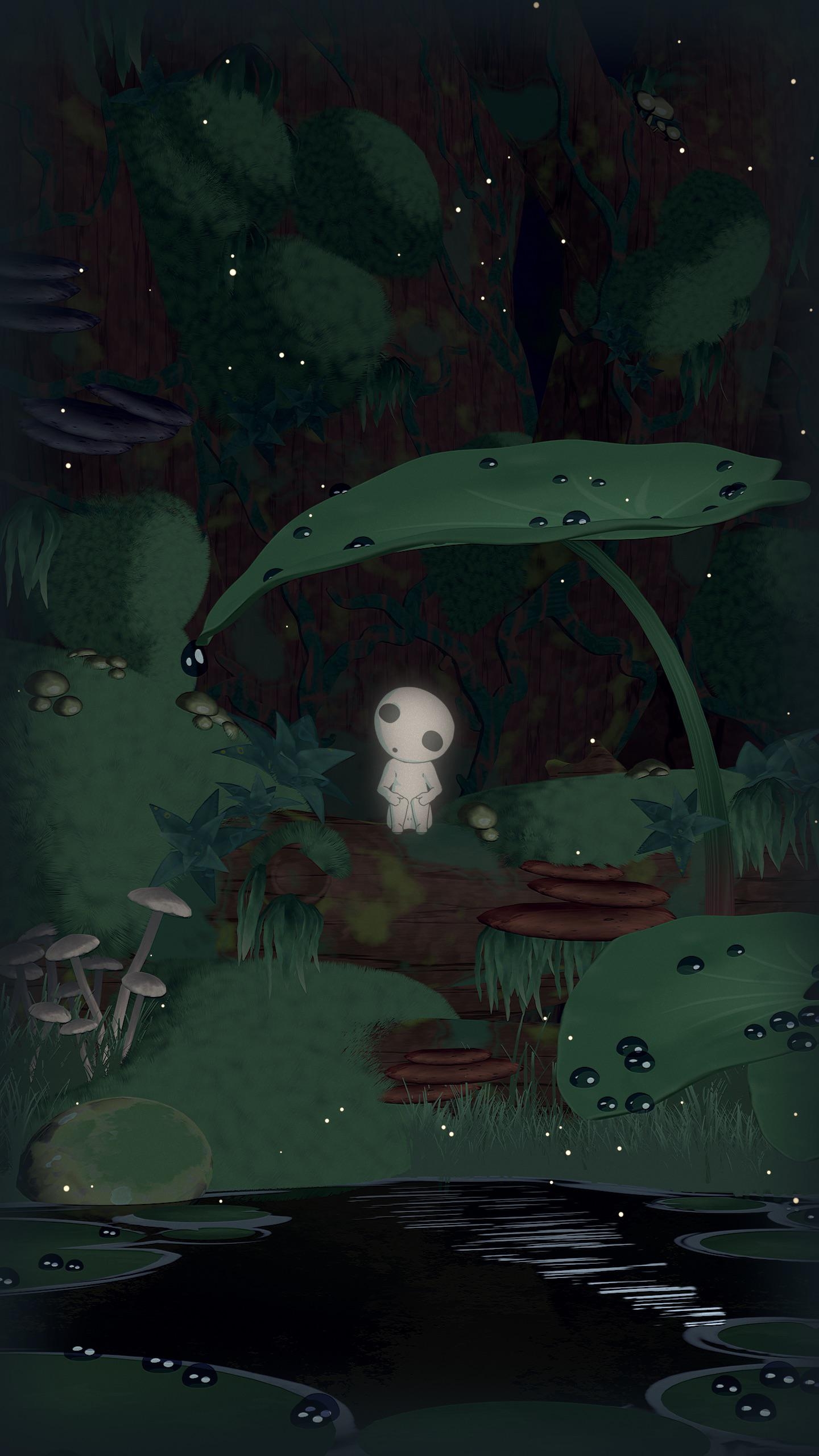 1440x2560 I created a scene with Kodama, Phone