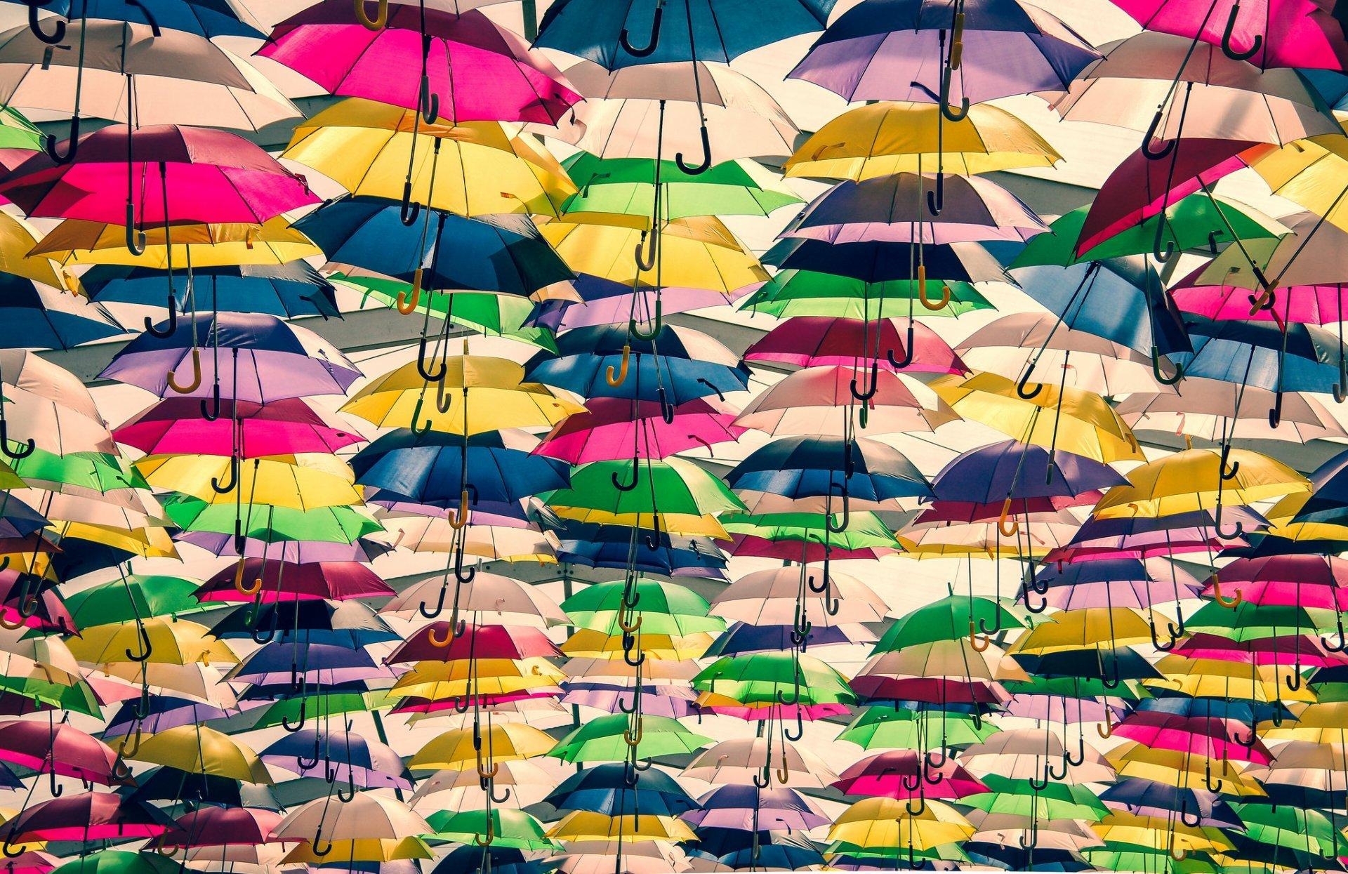 1920x1250 umbrellas colored many background HD wallpaper, Desktop