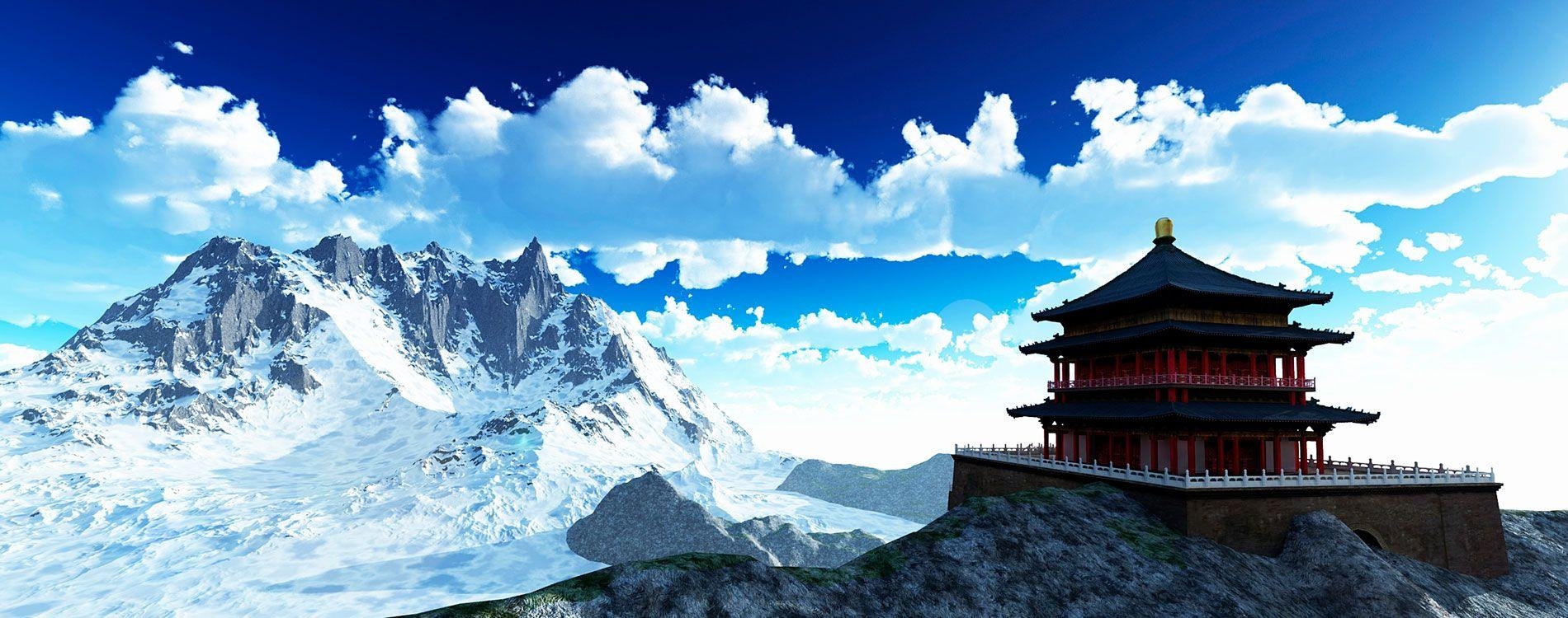 1900x750 Bhutan Wallpaper for PC. Full HD Picture, Dual Screen