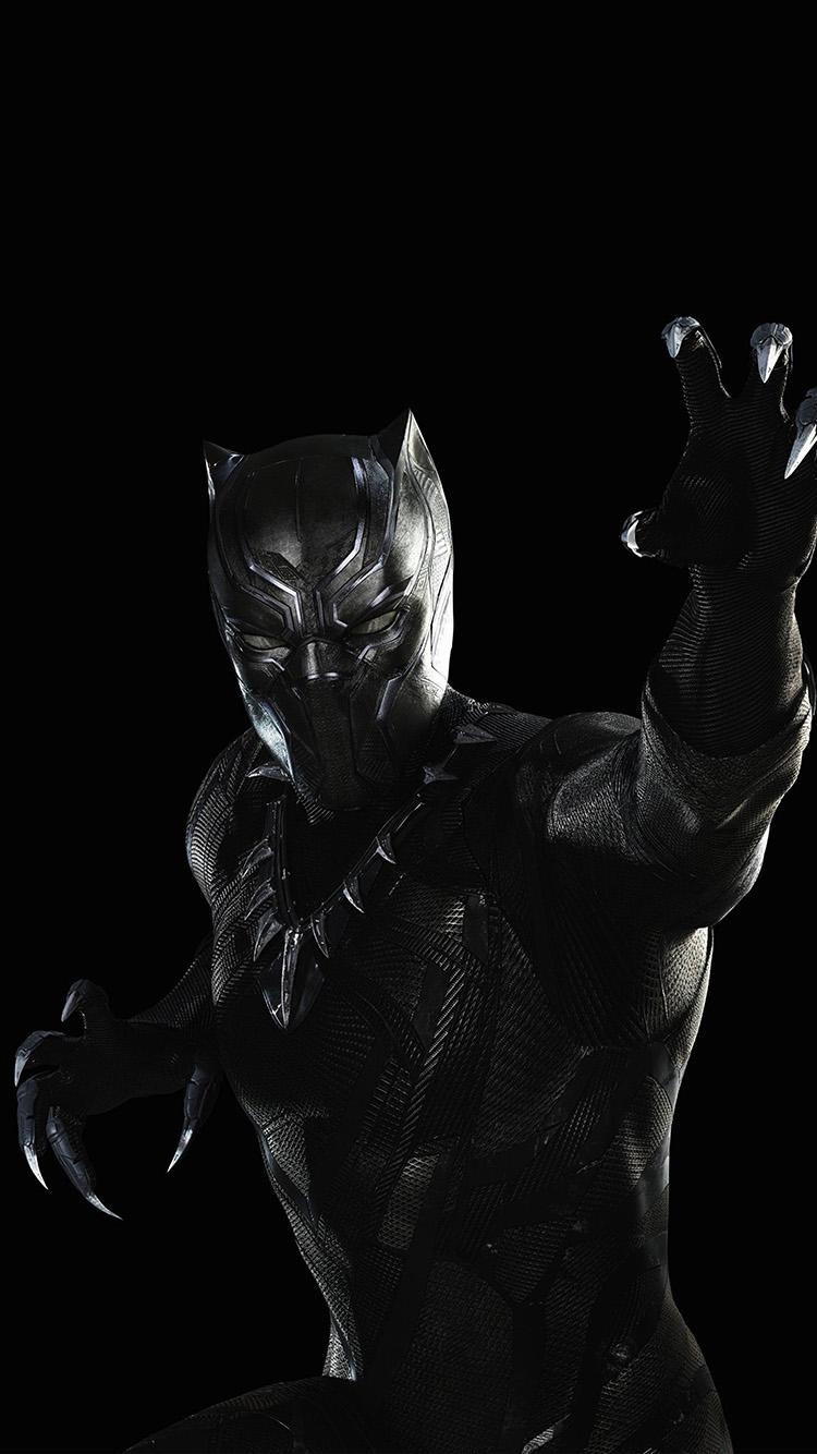 750x1340 FreeiOS8.com. iPhone wallpaper. black panther marvel hero, Phone