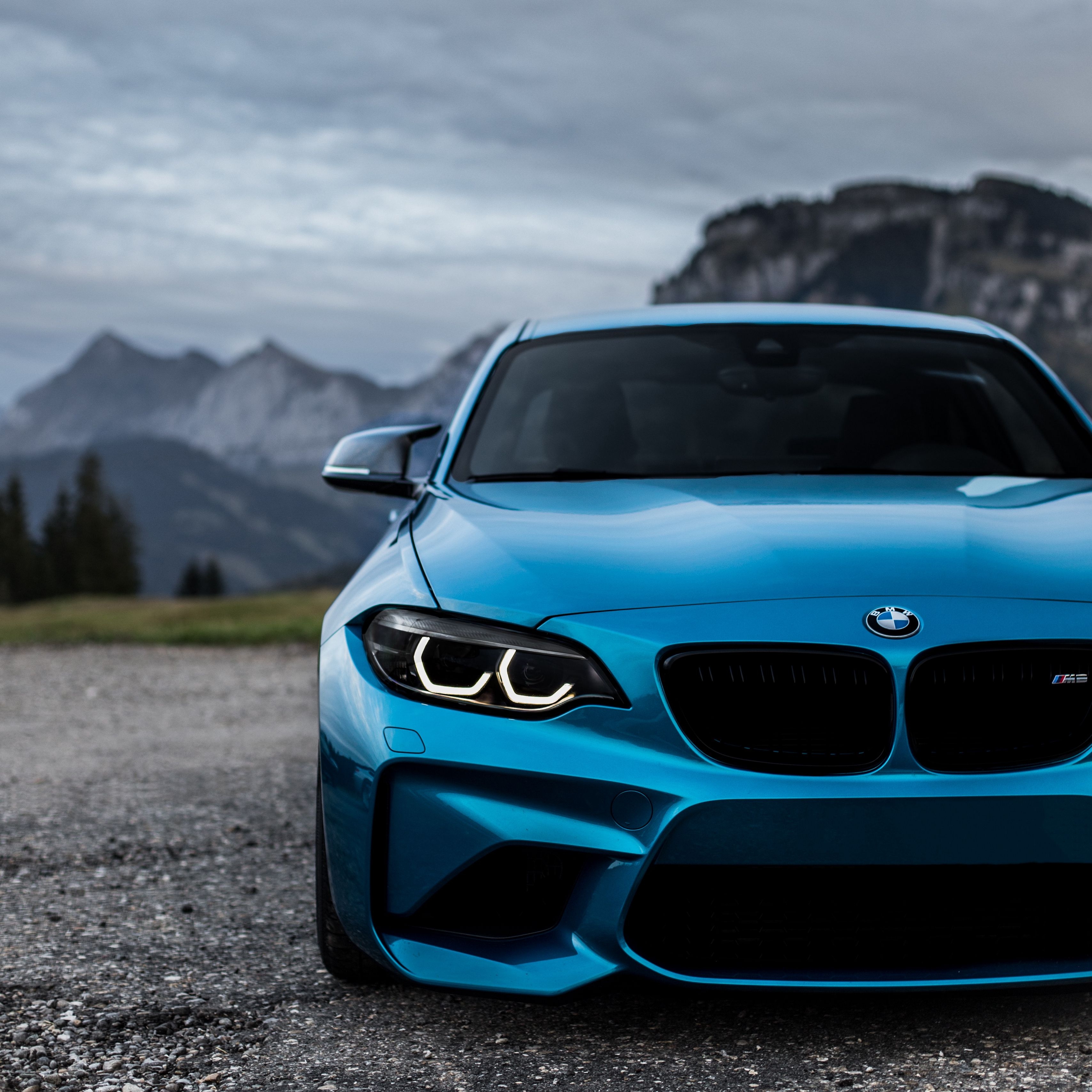 3420x3420 Download wallpaper  bmw m bmw, front view, blue, headlights ipad pro 12.9 retina for parallax HD background, Phone