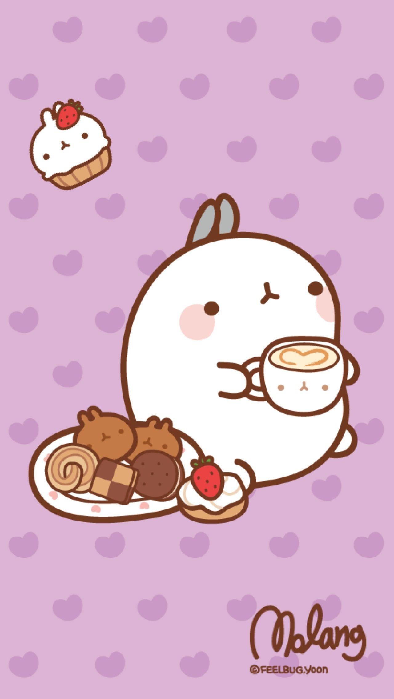 1280x2280 Kawaii Molang iPhone Wallpaper, Phone