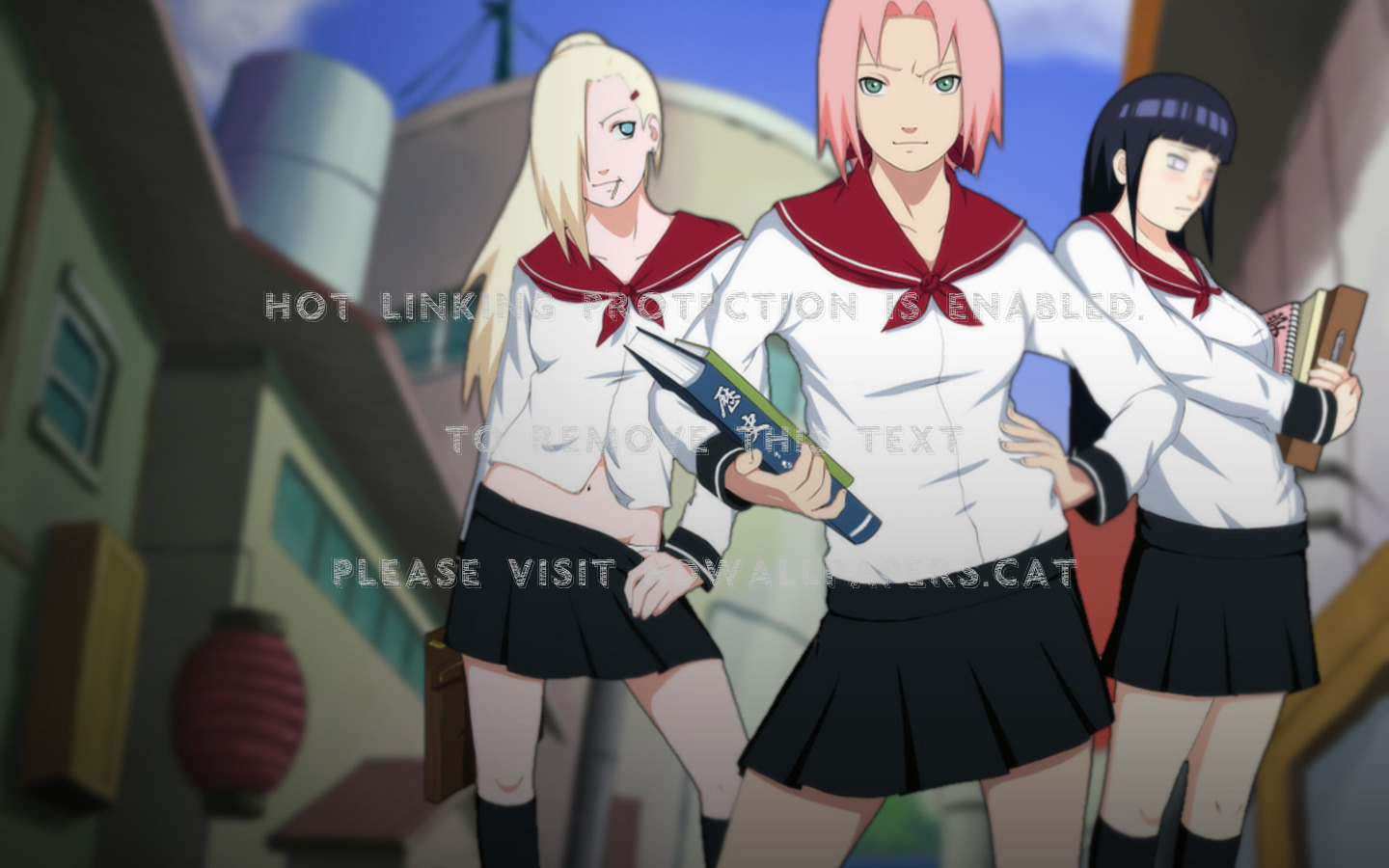 1440x900 ino sakura hinata school naruto anime, Desktop