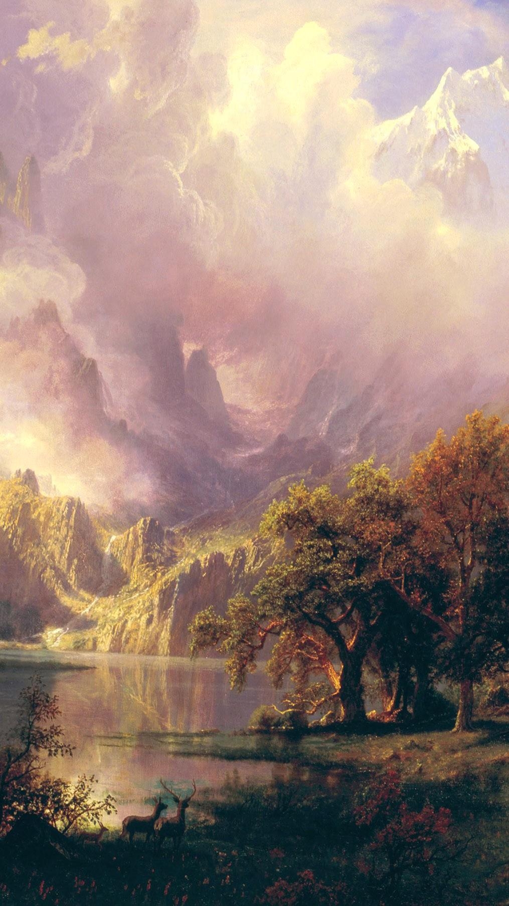 1020x1810 Albert, Bierstadt, Classic, Painting, Art, iPhone, Wallpaper, Phone