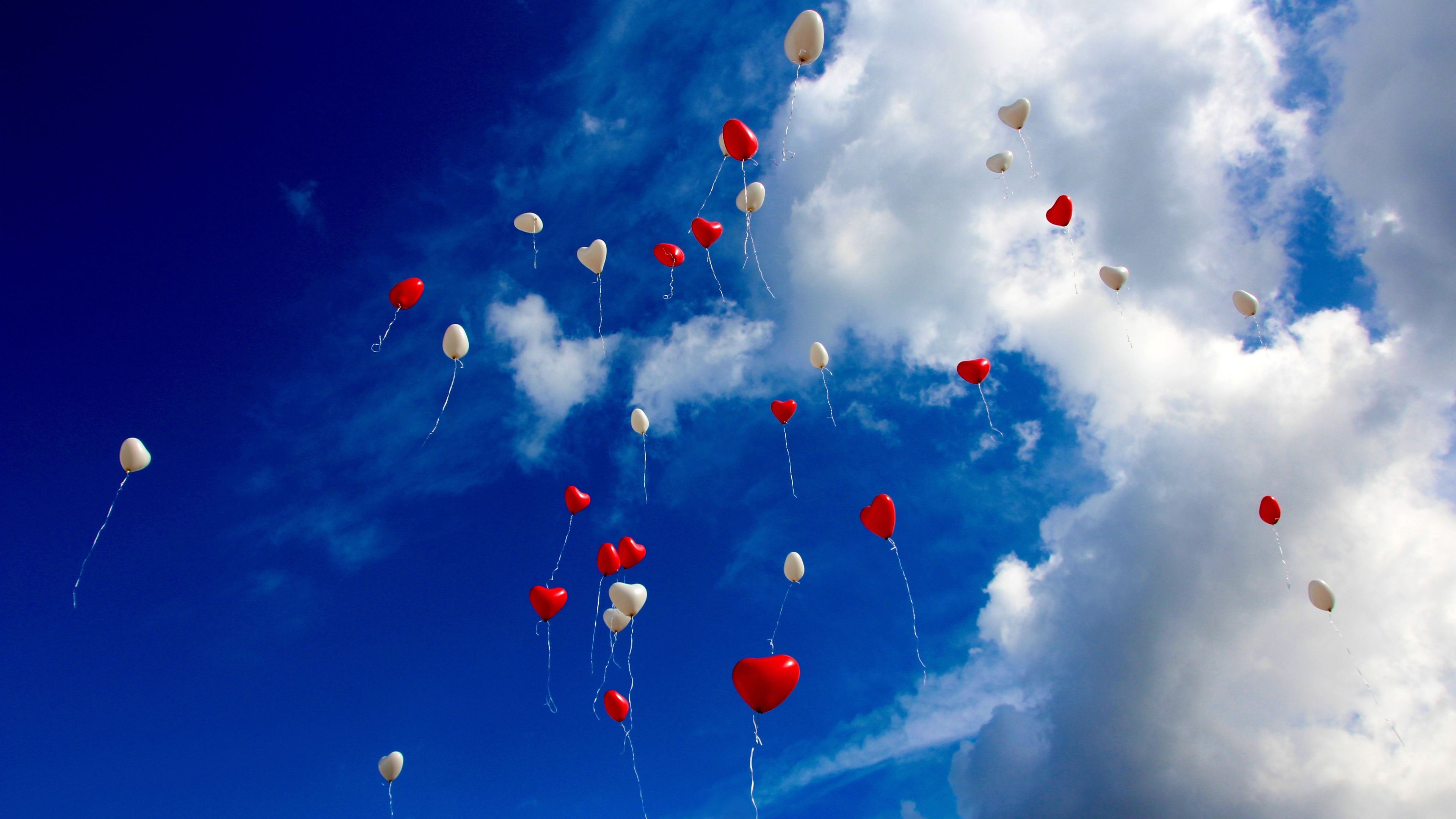 3840x2160 Balloon Hearts Chromebook Wallpaper, Desktop