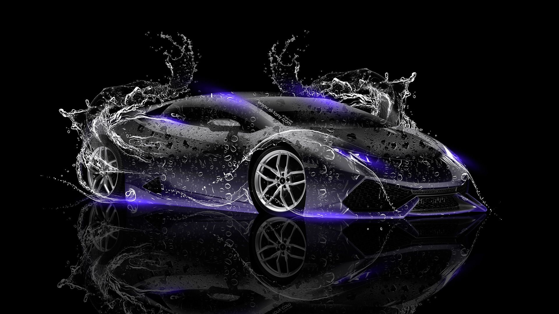 1920x1080 Neon Lamborghini, Desktop