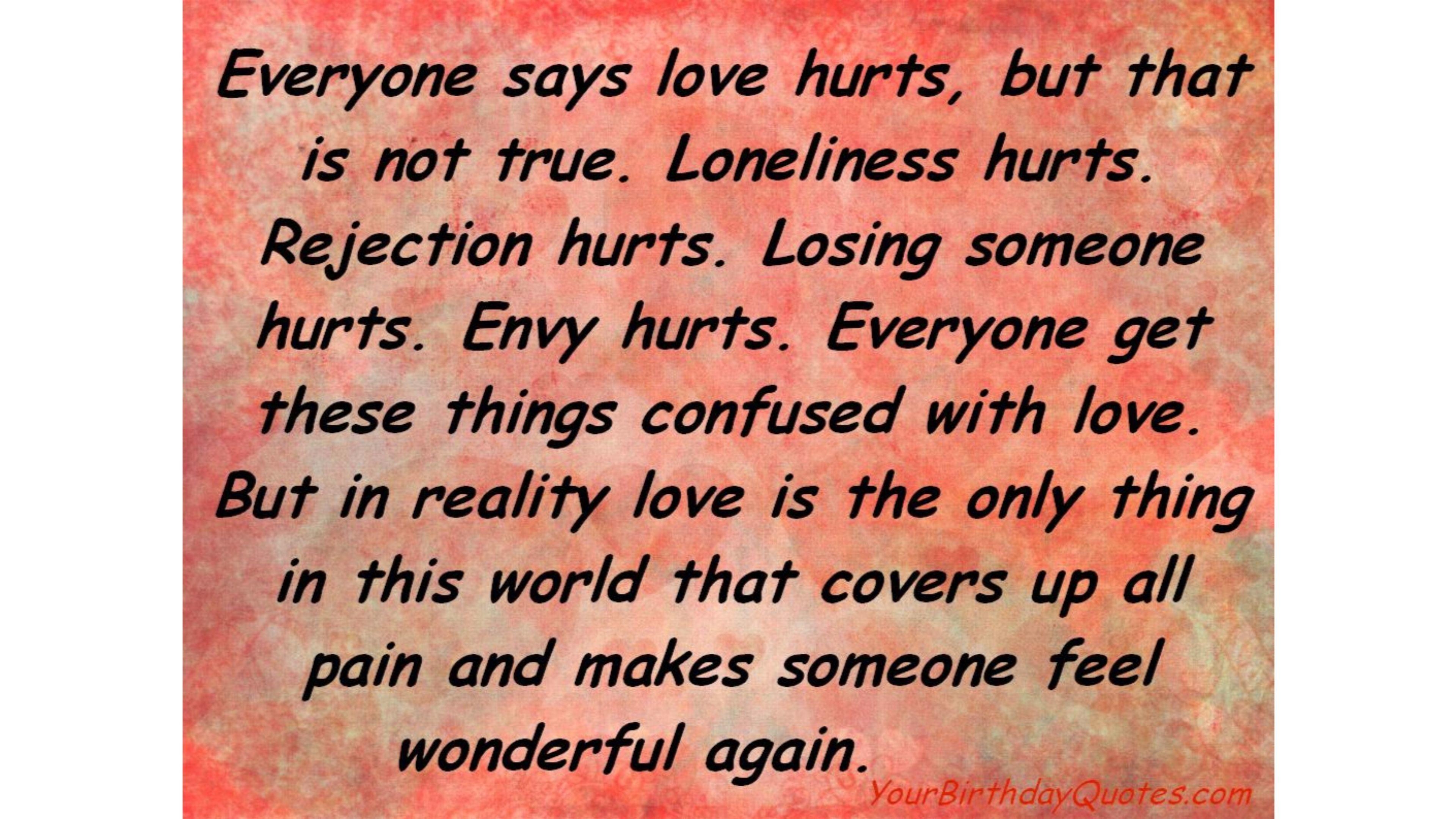 3840x2160 Everyone Says That Love Hurts Quote Love Hurts Wallpaper With, Desktop