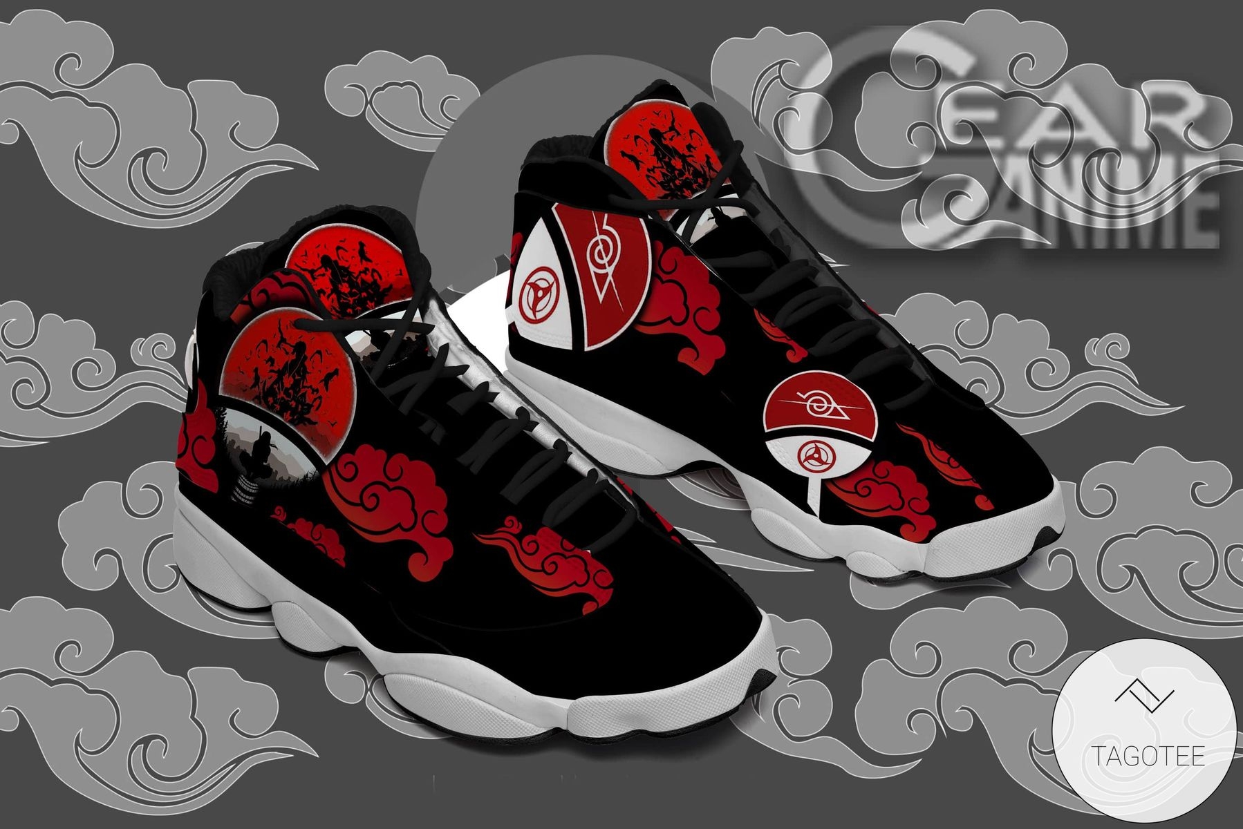 1800x1200 Uchiha Itachi Sneakers Custom AKT Anime Symbol Air Jordan 13 Shoes, Desktop