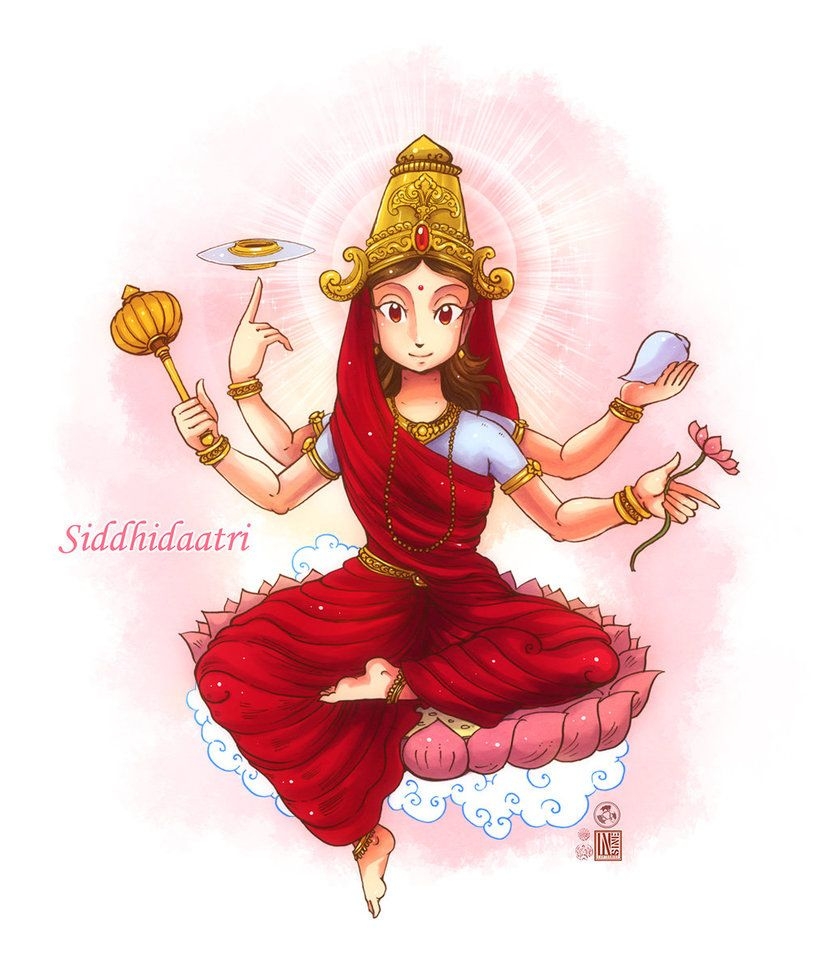 830x970 Siddhidatri mata. Navratri image, Durga goddess, Durga painting, Phone