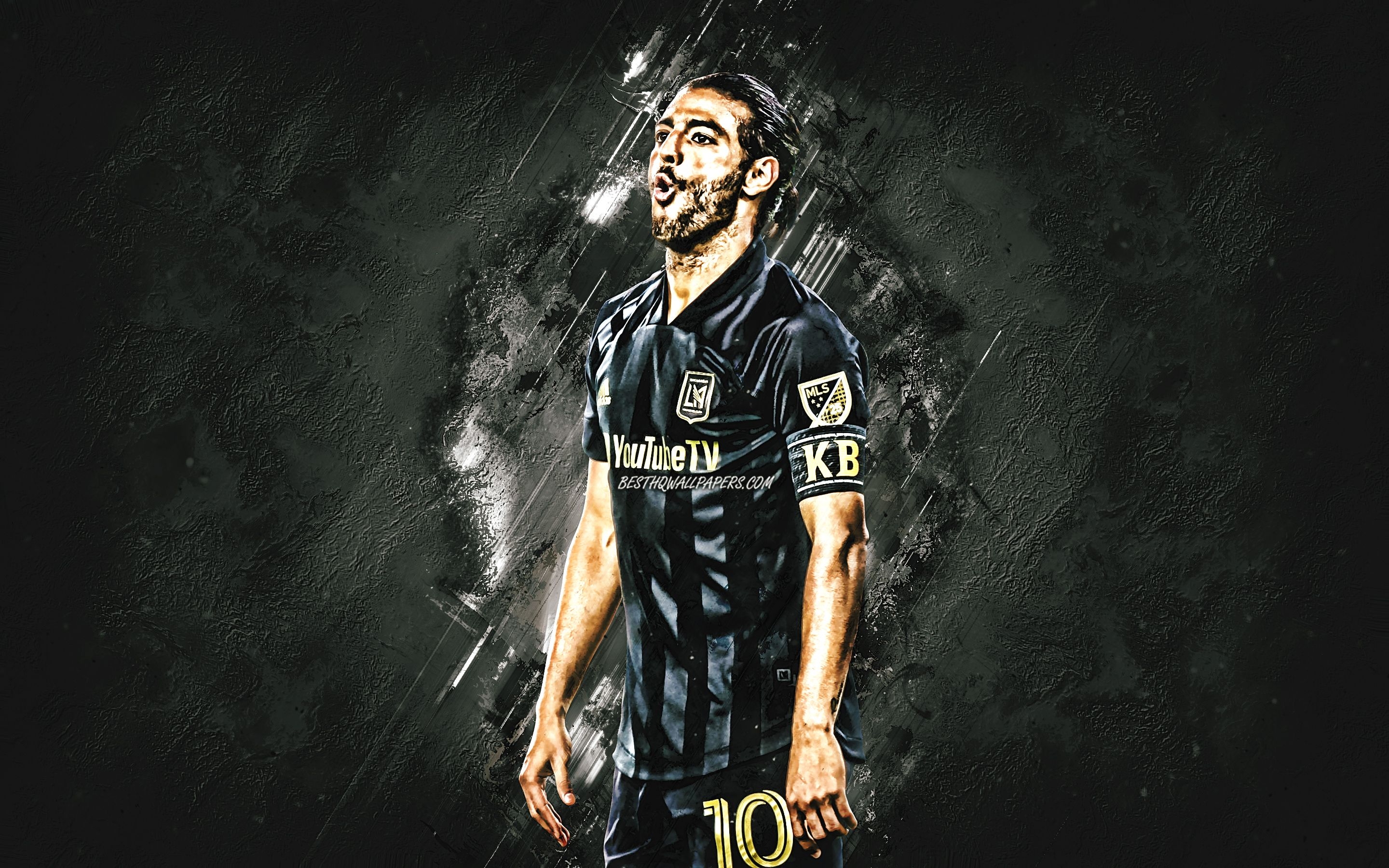 2880x1800 Download wallpaper Carlos Vela, Los Angeles FC, MLS, Major League, Desktop