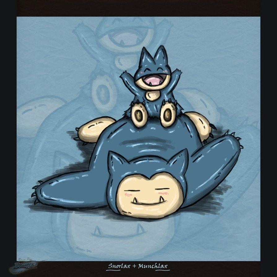 900x900 Snorlax + Munchlax By The Bluetip, Desktop