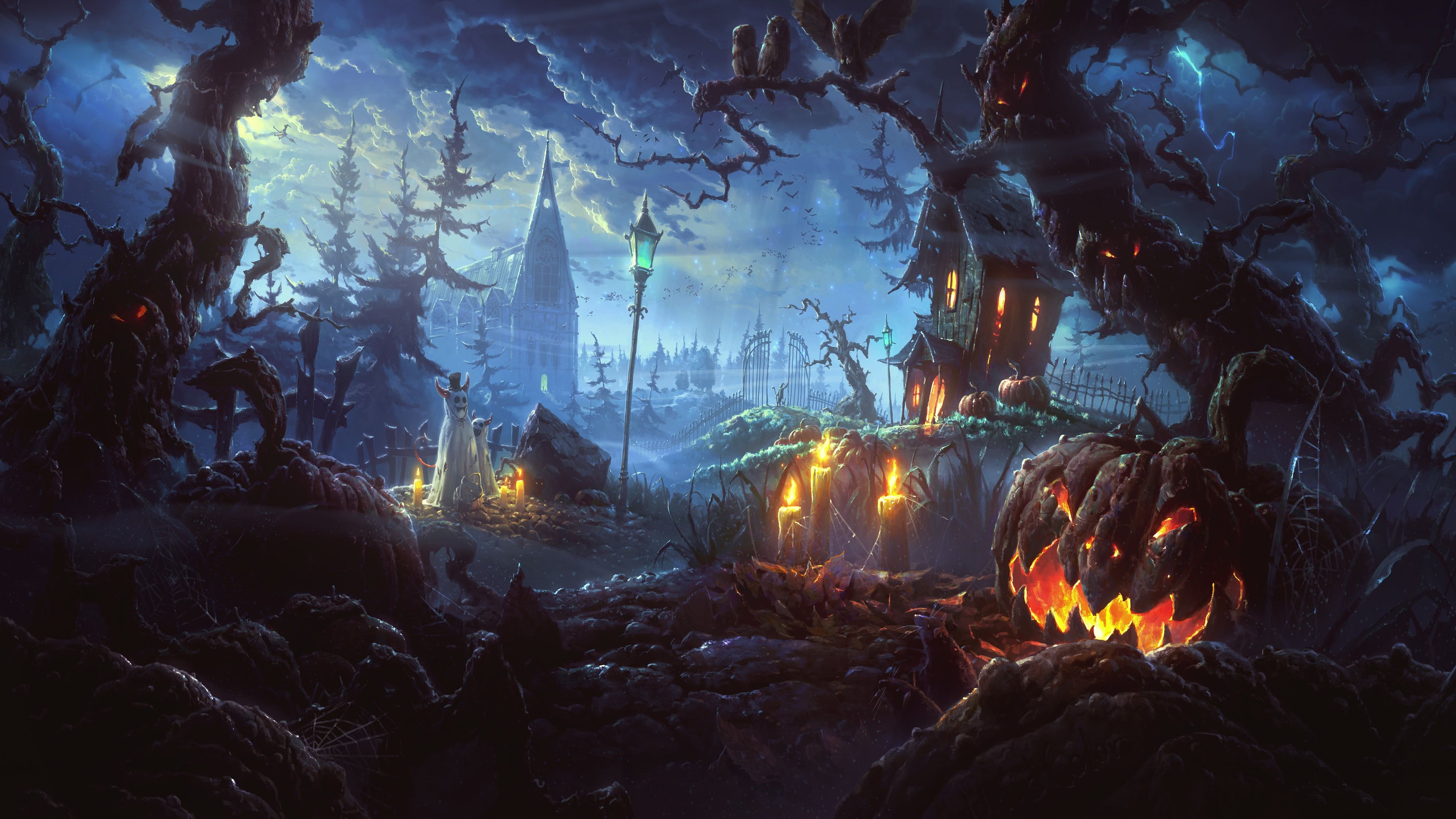 4000x2250 Free download Halloween wallpaper Free computer desktop HD wallpaper [] for your Desktop, Mobile & Tablet. Explore Halloween Desktop Background. Halloween Background, Wallpaper For Halloween, Background Halloween, Desktop