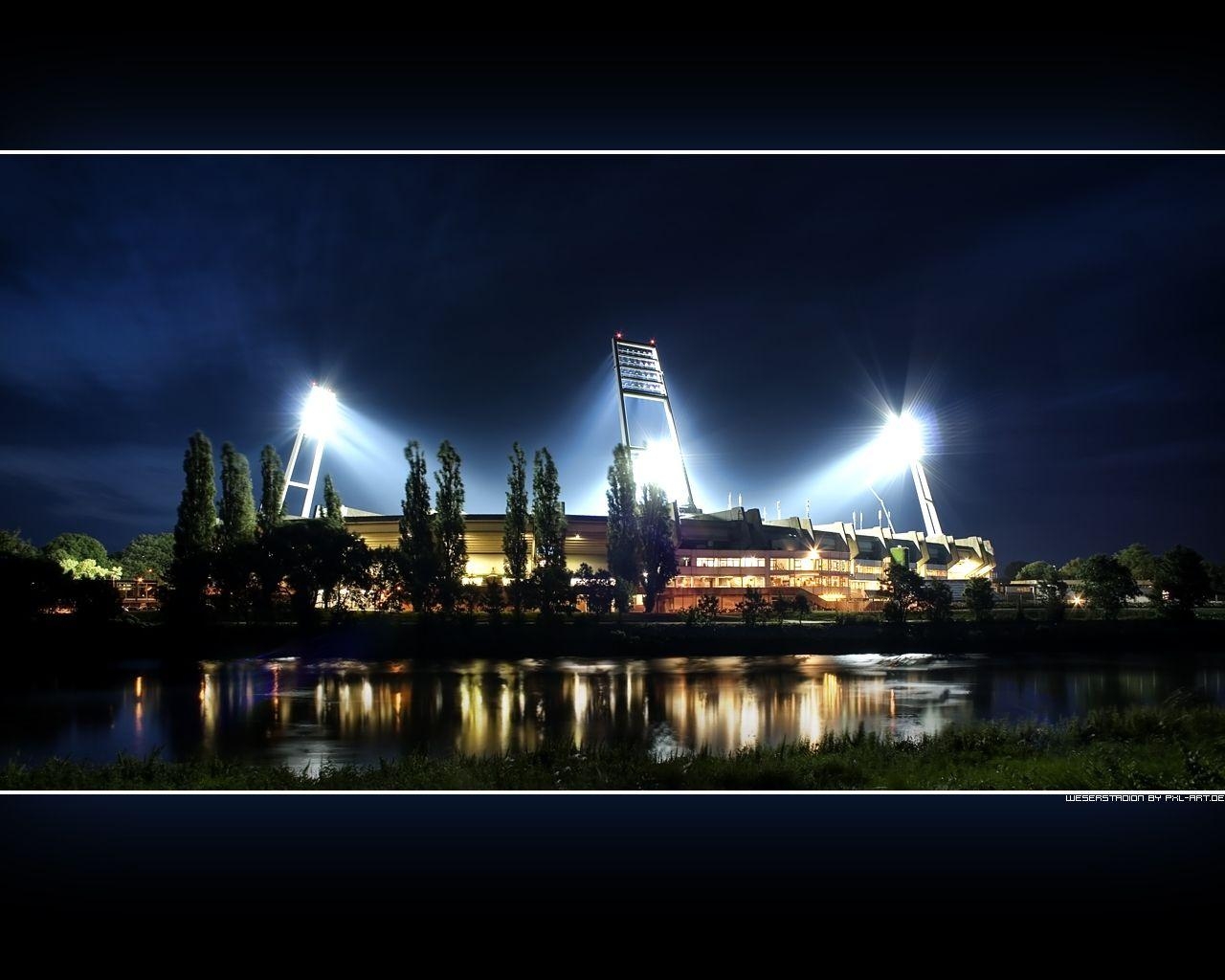 1280x1030 Signal Iduna Park BVB Stadium At Night Wallpaper free desktop, Desktop