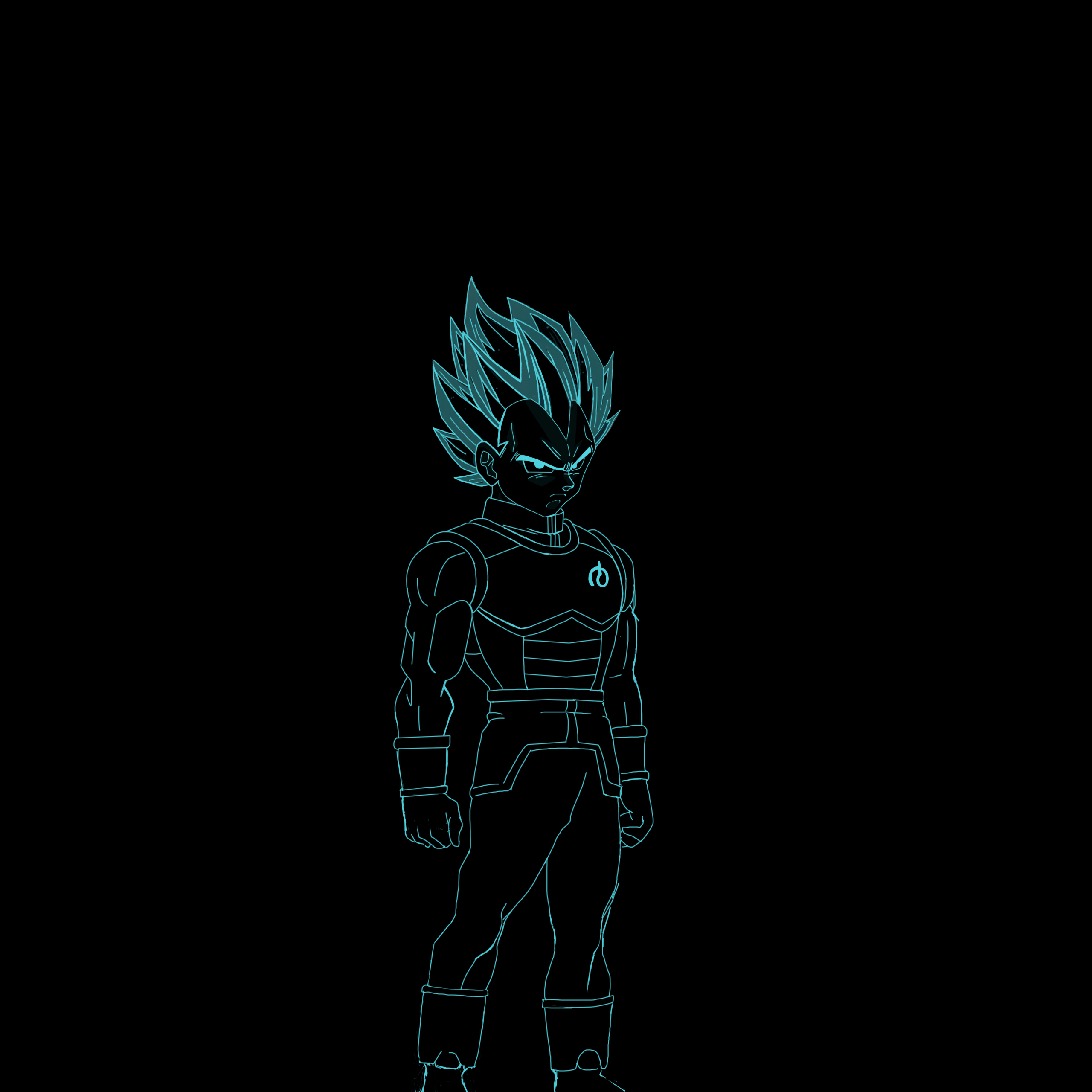 2560x2560 I made a wallpaper of SSGSS Vegeta for my Nexus 6P in photohop: dbz, Phone