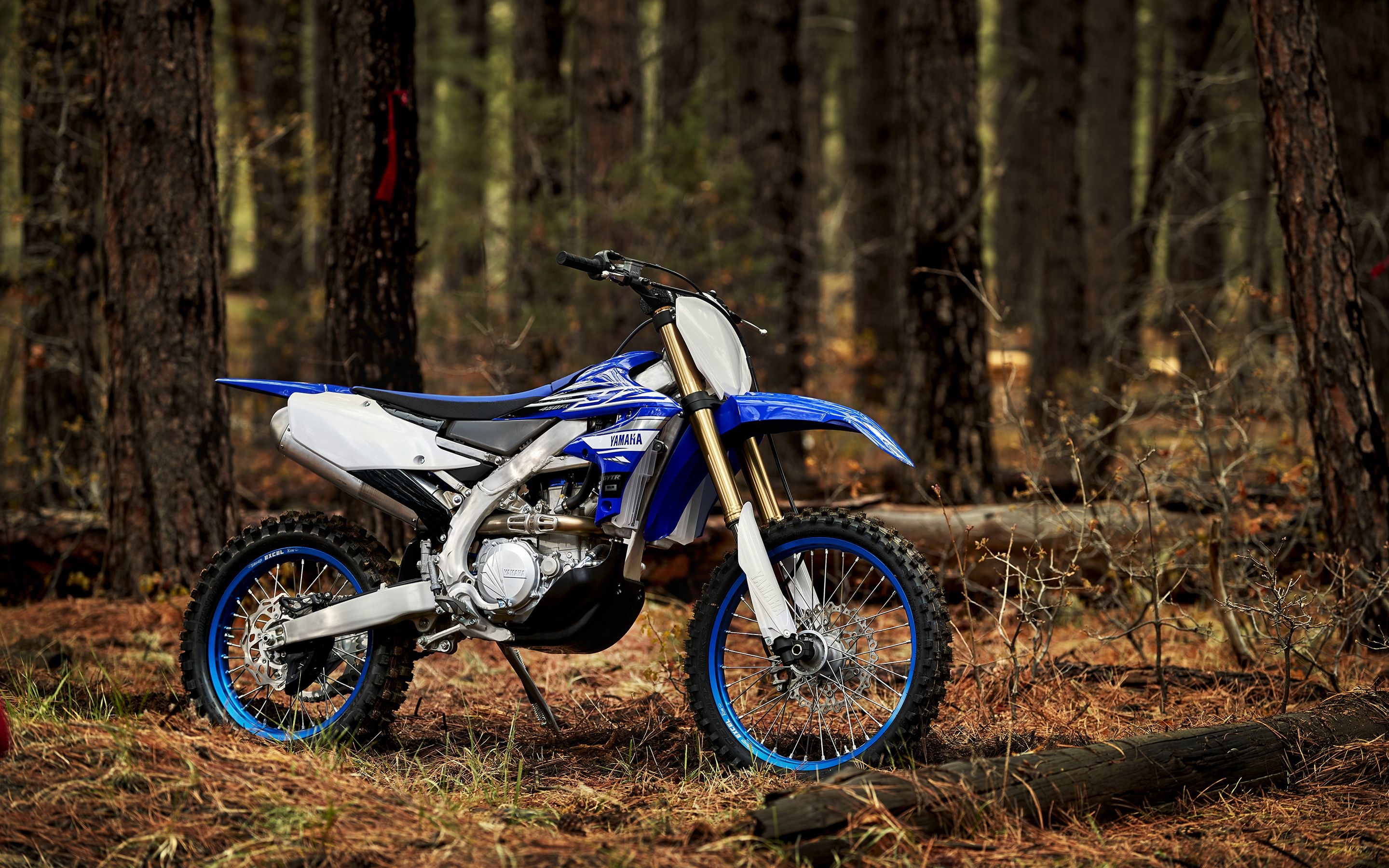 2880x1800 Download wallpaper Yamaha YZ offroad, 2018 bikes, motocross, forest, extreme, Yamaha for desktop with resolution. High Quality HD picture wallpaper, Desktop