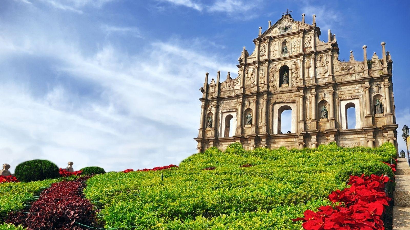 1600x900 Ruins Of Saint Pauls Cathedral Macau Wallpaper, Desktop