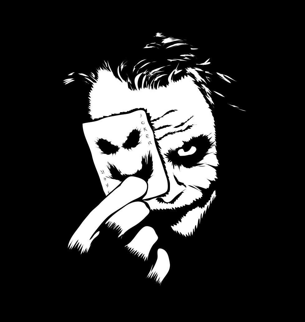 980x1040 Camiseta chica Batman. Joker, black and white. Joker drawings, Phone