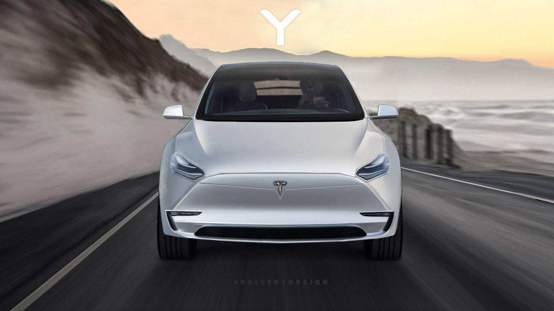 1920x1080 Tesla Model Y Crossover Rendered With Model 3 Cues, Desktop