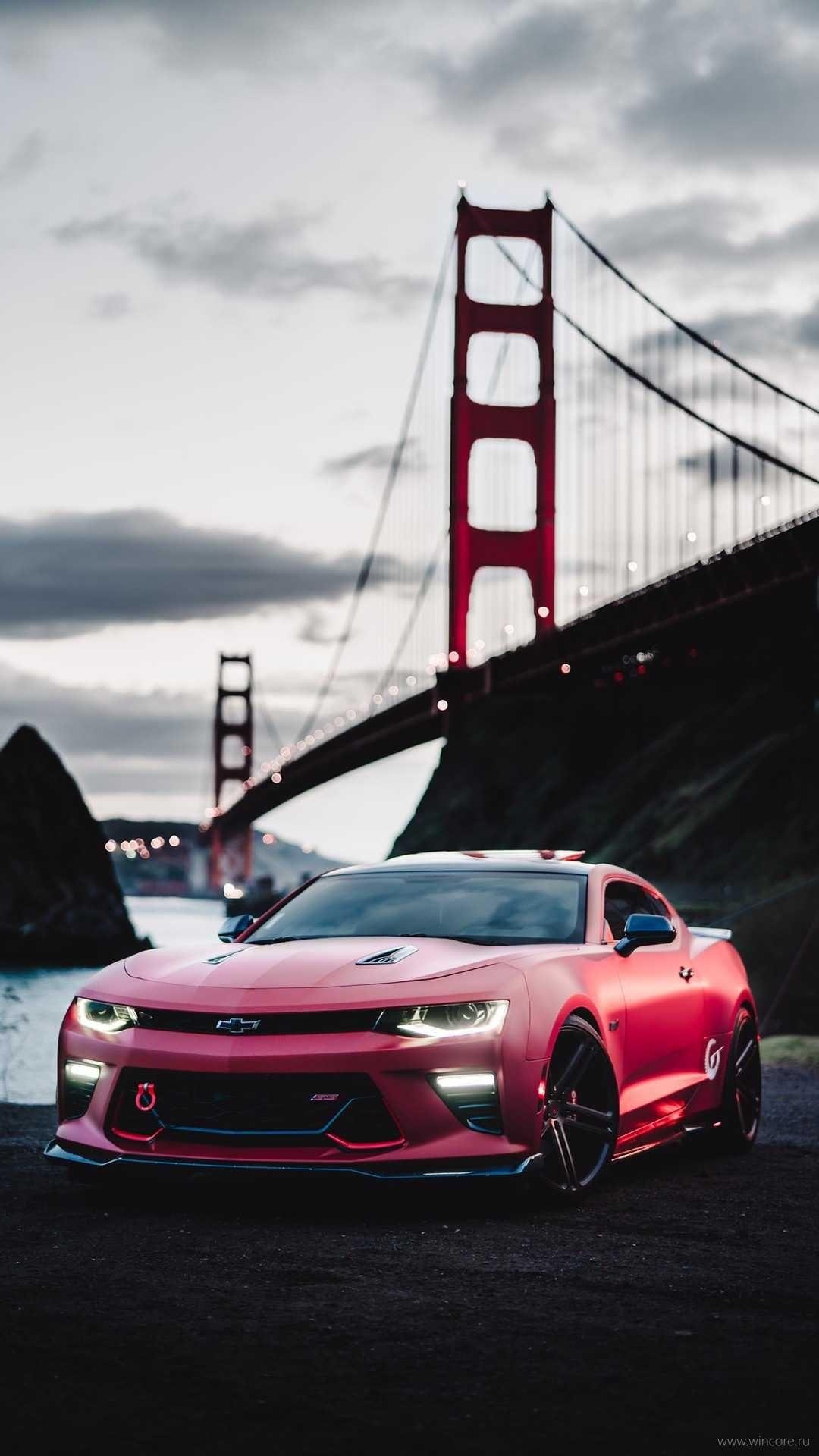 1080x1920 Chevrolet Camaro Golden Gate Bridge iPhone Wallpaper, Phone