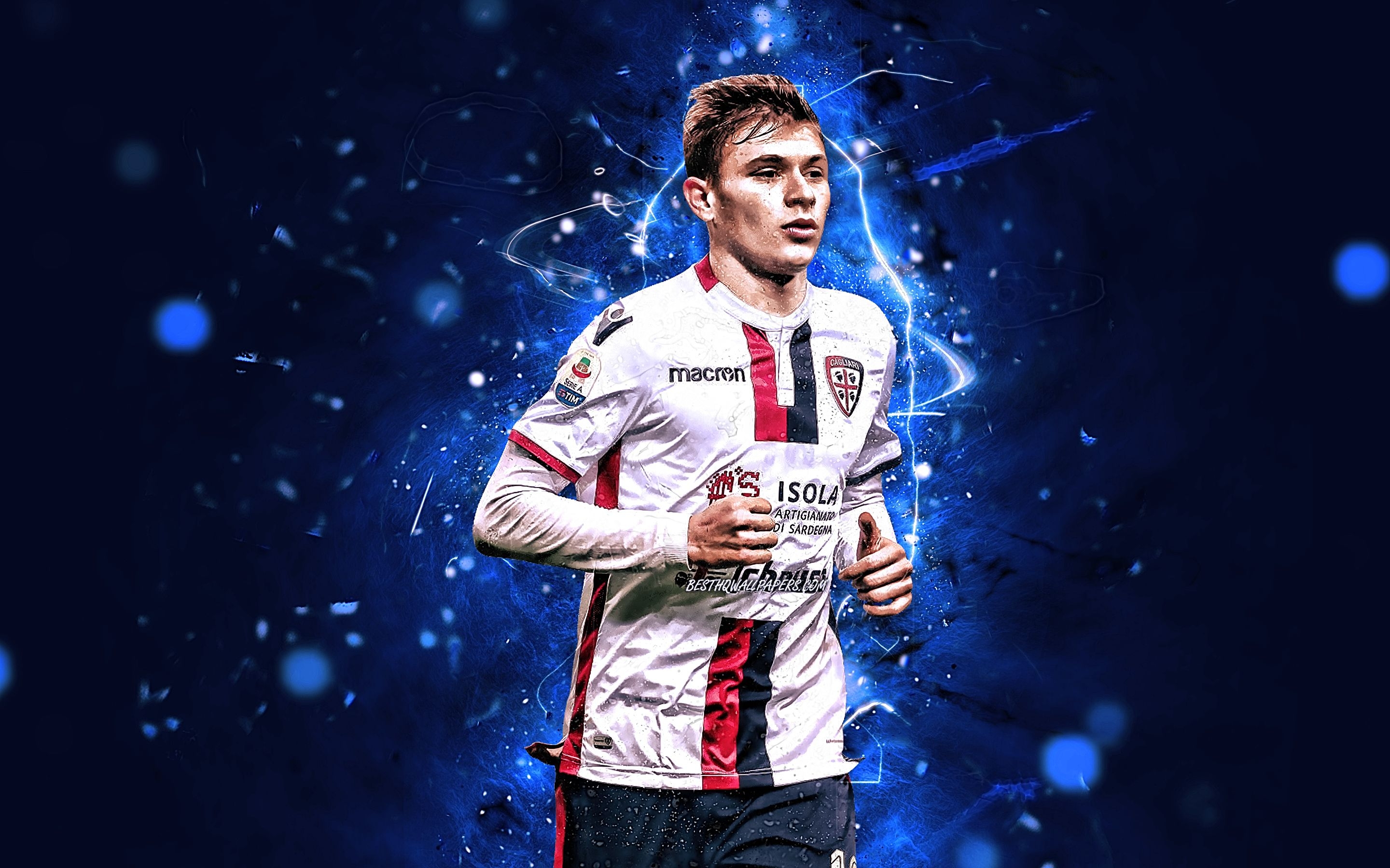 2880x1800 Download Wallpaper Nicolo Barella, Close Up, Cagliari FC, Italian, Desktop