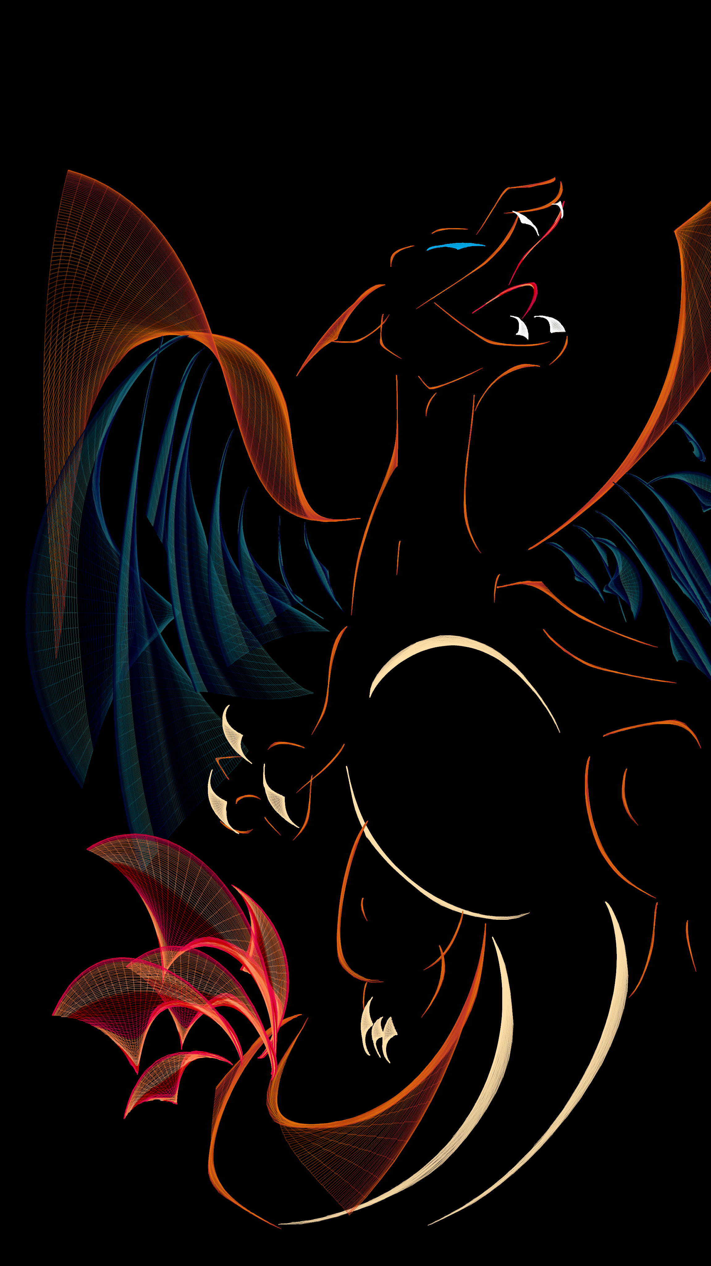 2310x4100 Charizard Wallpaper, Phone