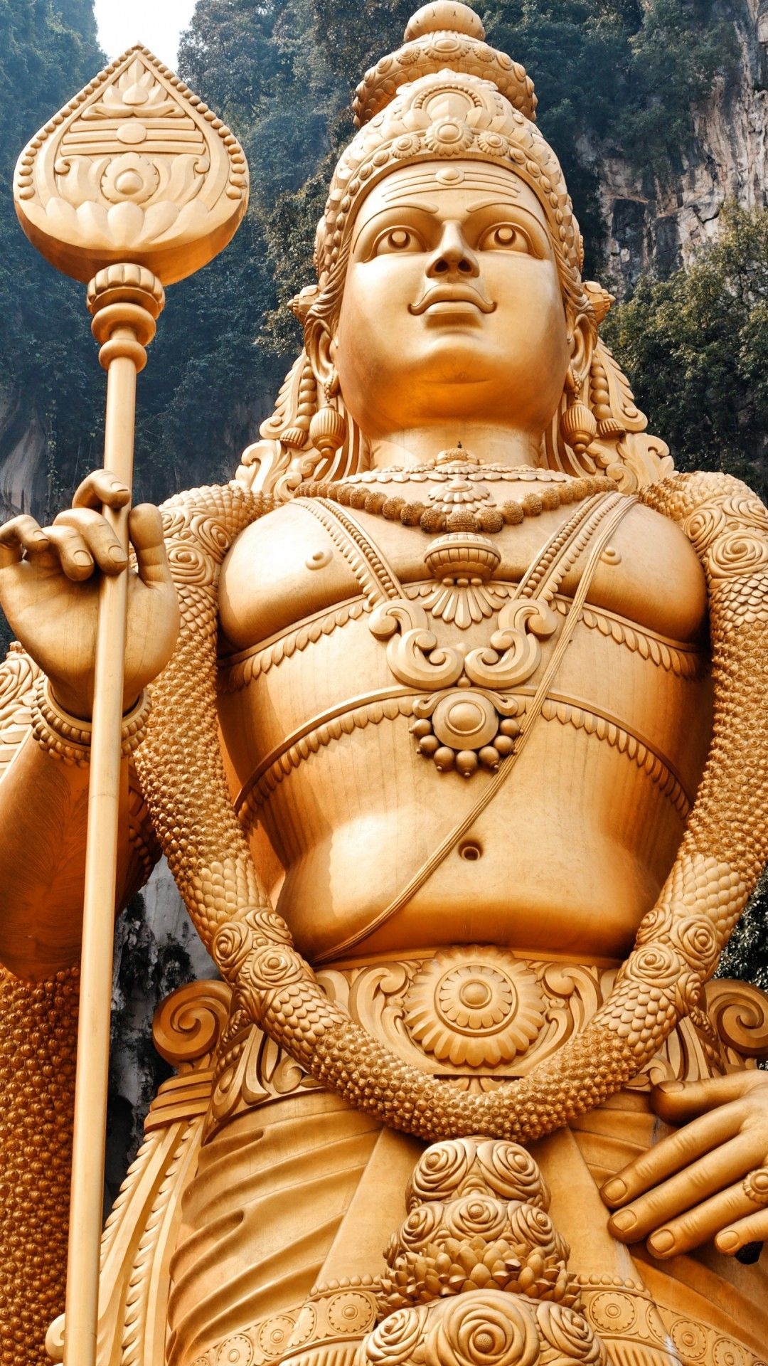 1080x1920 Wallpaper Lord Murugan Statue, Malaysia, Travel, Phone