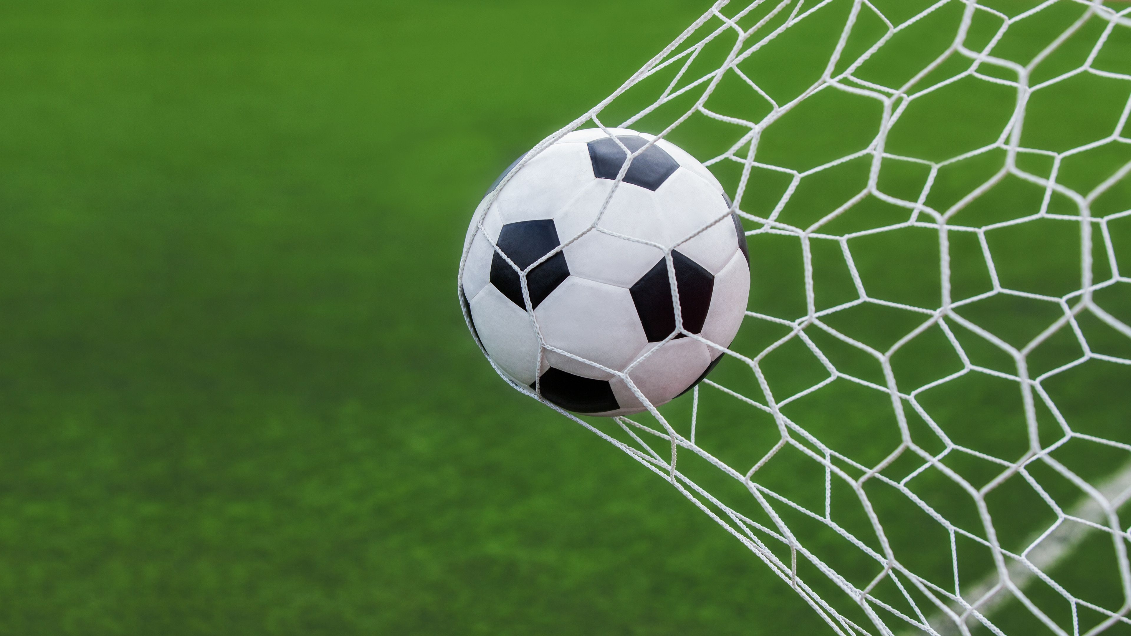 3840x2160 Picture of Soccer Ball Goal in Net for Wallpaper Wallpaper. Wallpaper Download. High Resolution Wallpaper, Desktop