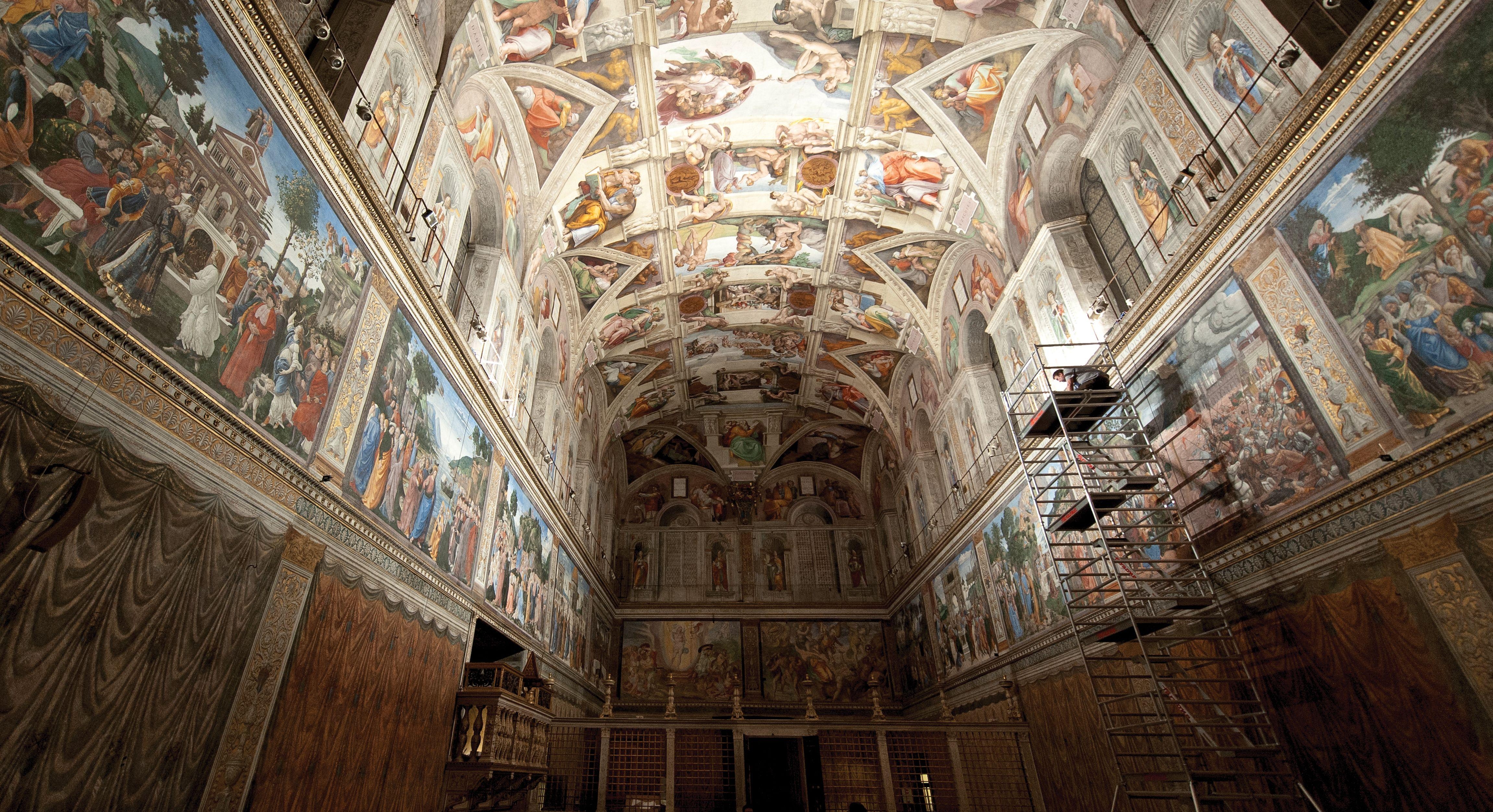 4610x2510 Sistine Chapel Ceiling Height Nature Wallpaper, Desktop