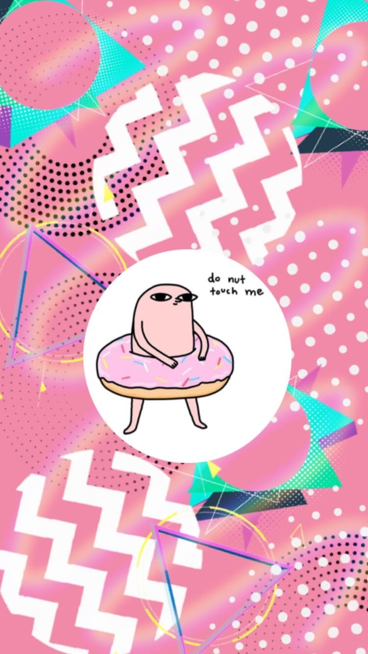 750x1340 ketnipz #wallpaper #meme #pink #iphone #donut Background, Phone