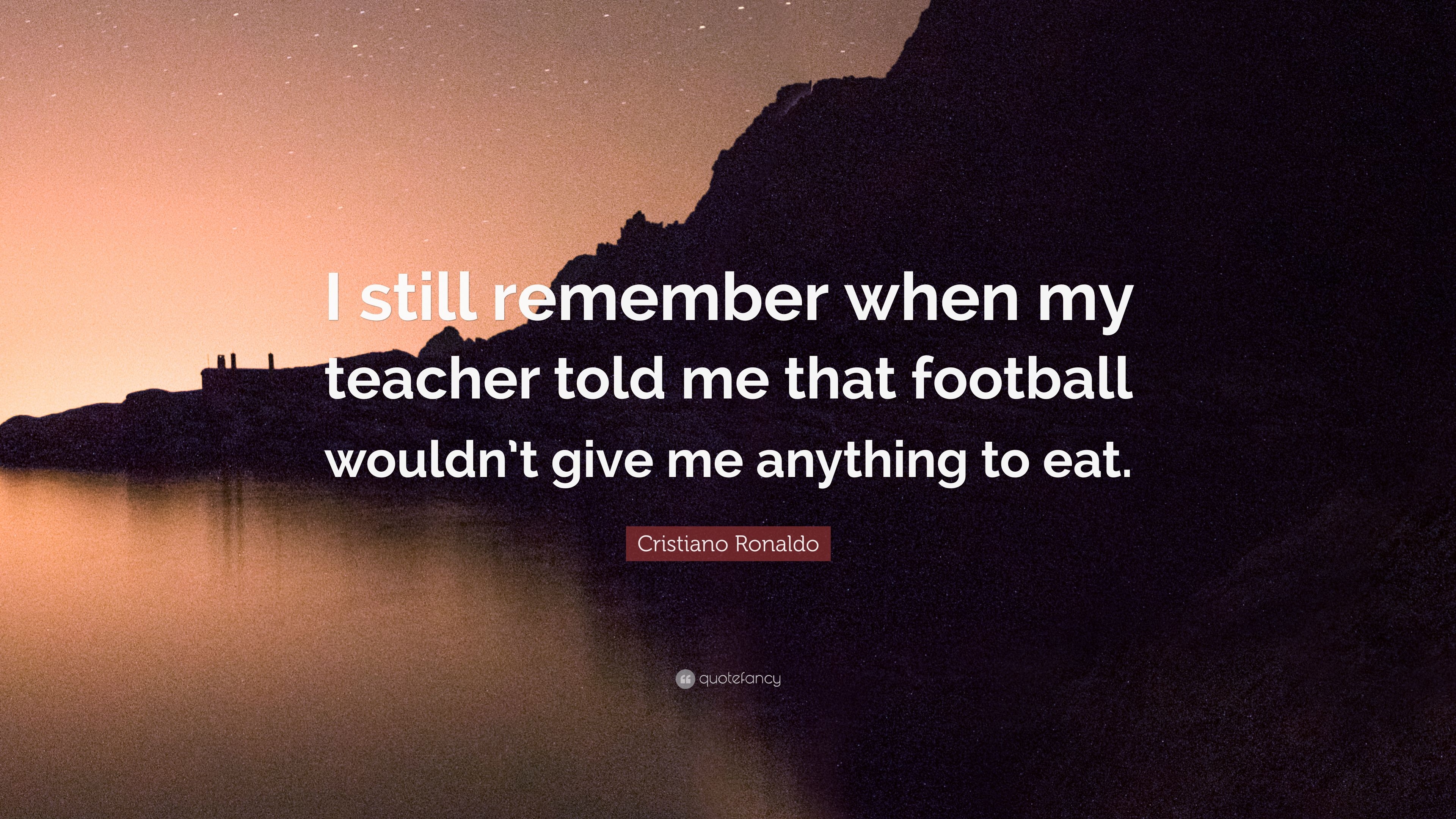 3840x2160 Cristiano Ronaldo Quote: “I still remember when my teacher told me, Desktop