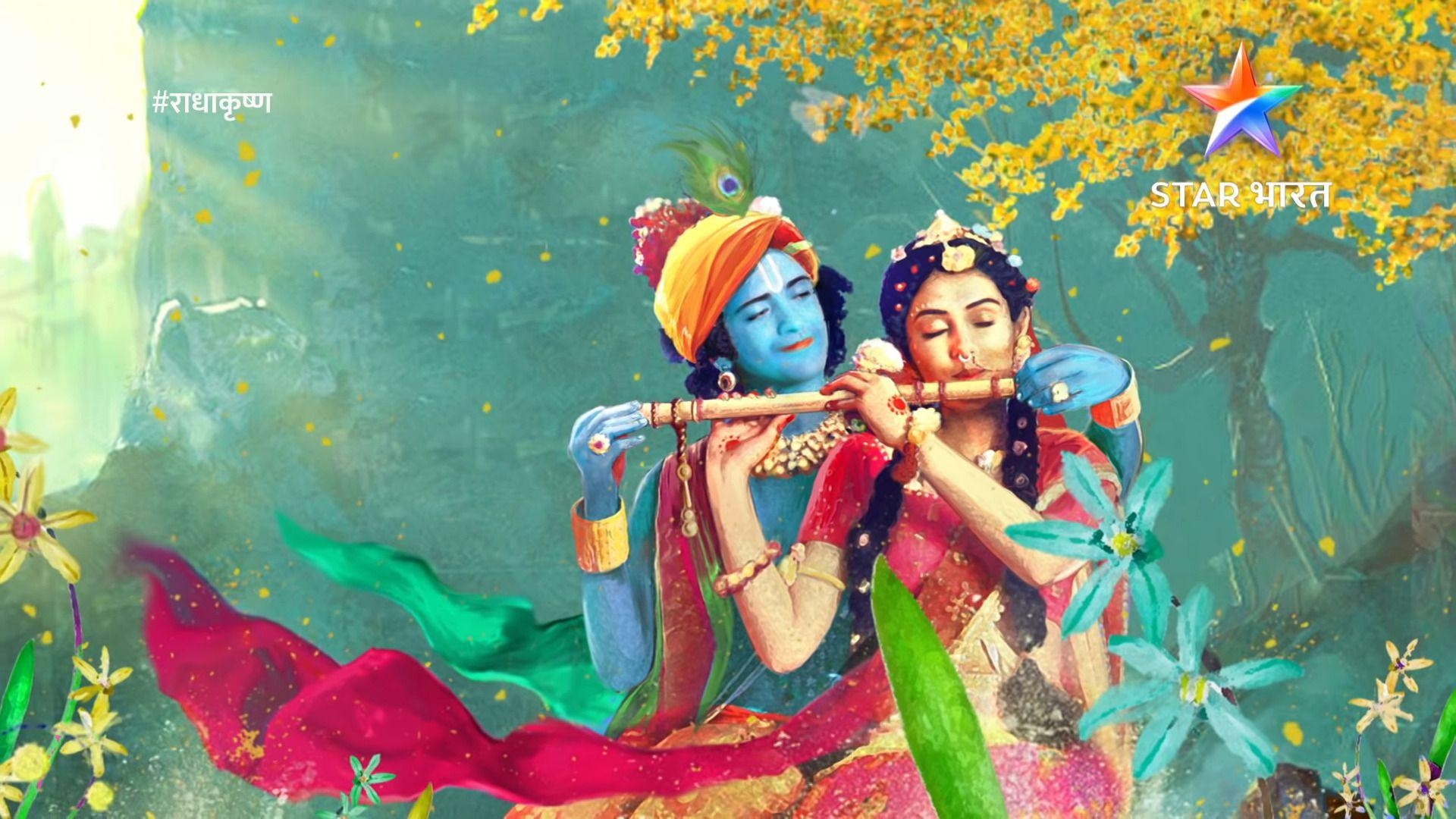 1920x1080 Radha Krishna Star Bharat Serial HD Wallpaper 1080p. Om in 2019, Desktop