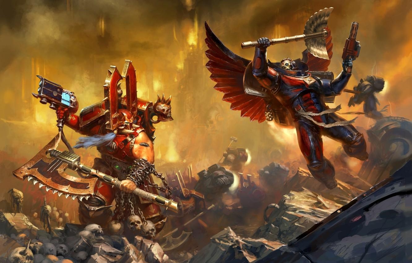 1340x850 Wallpaper sake, space marine, battle, berserker, champion, Desktop