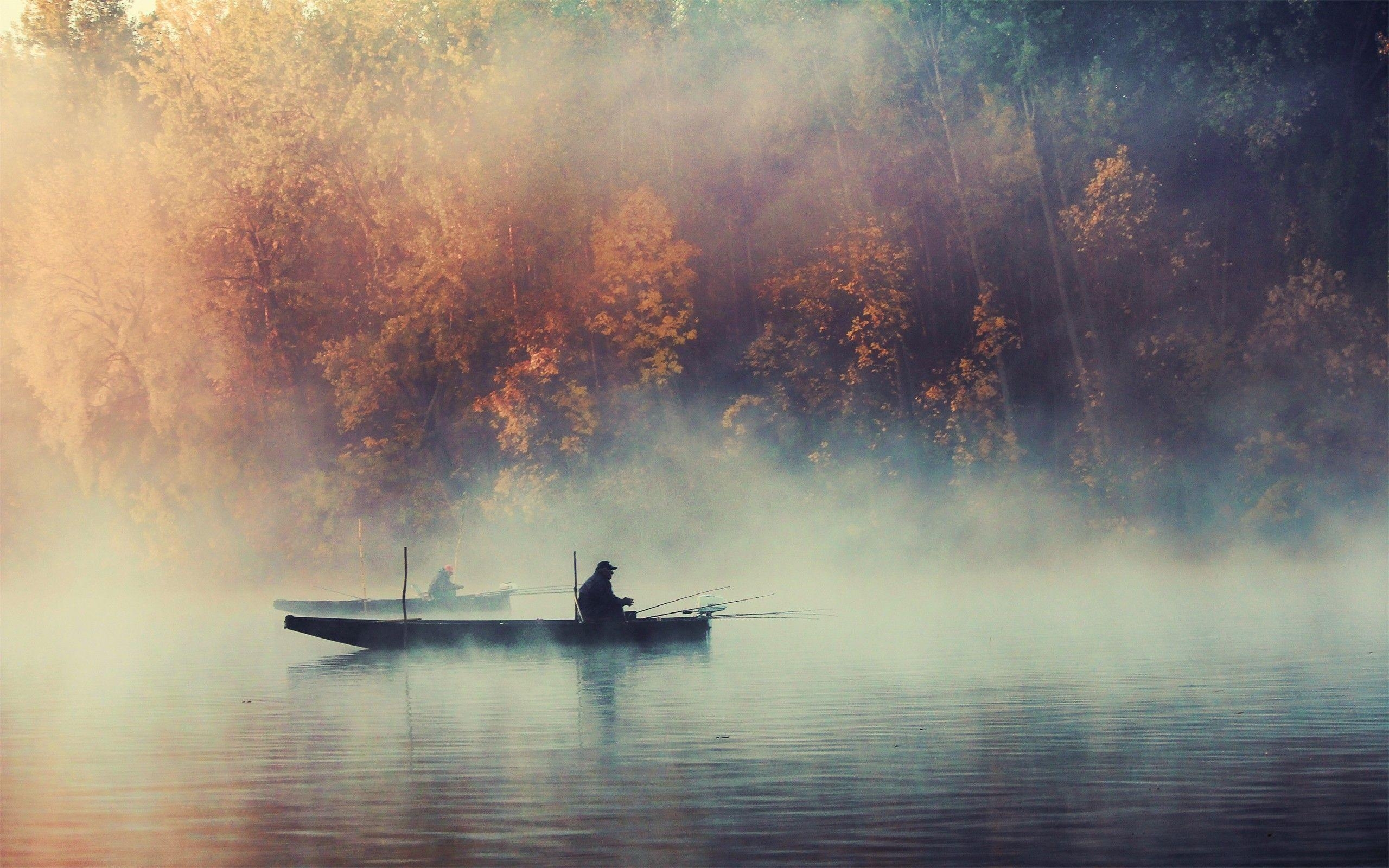 2560x1600 Lake Fishing Wallpaper, Desktop