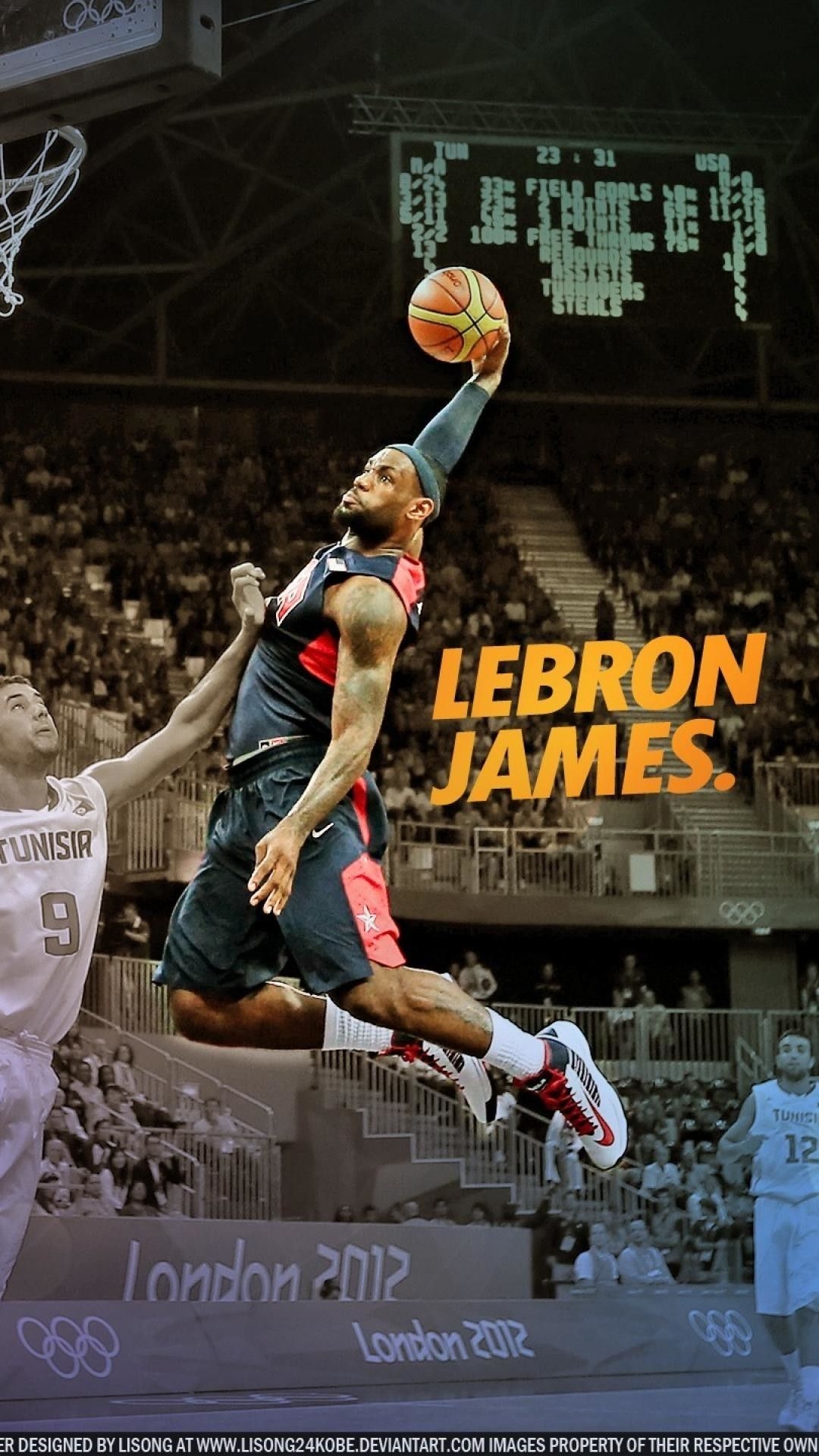 1080x1920 Lebron James Dunk Wallpaper, Phone